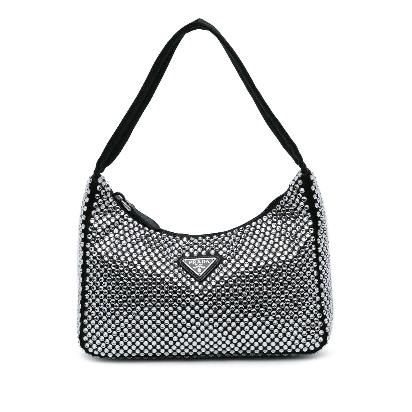 Prada Mini Satin Crystal Re-Edition 2000 Shoulder Bag (SHG-k7n60b)
