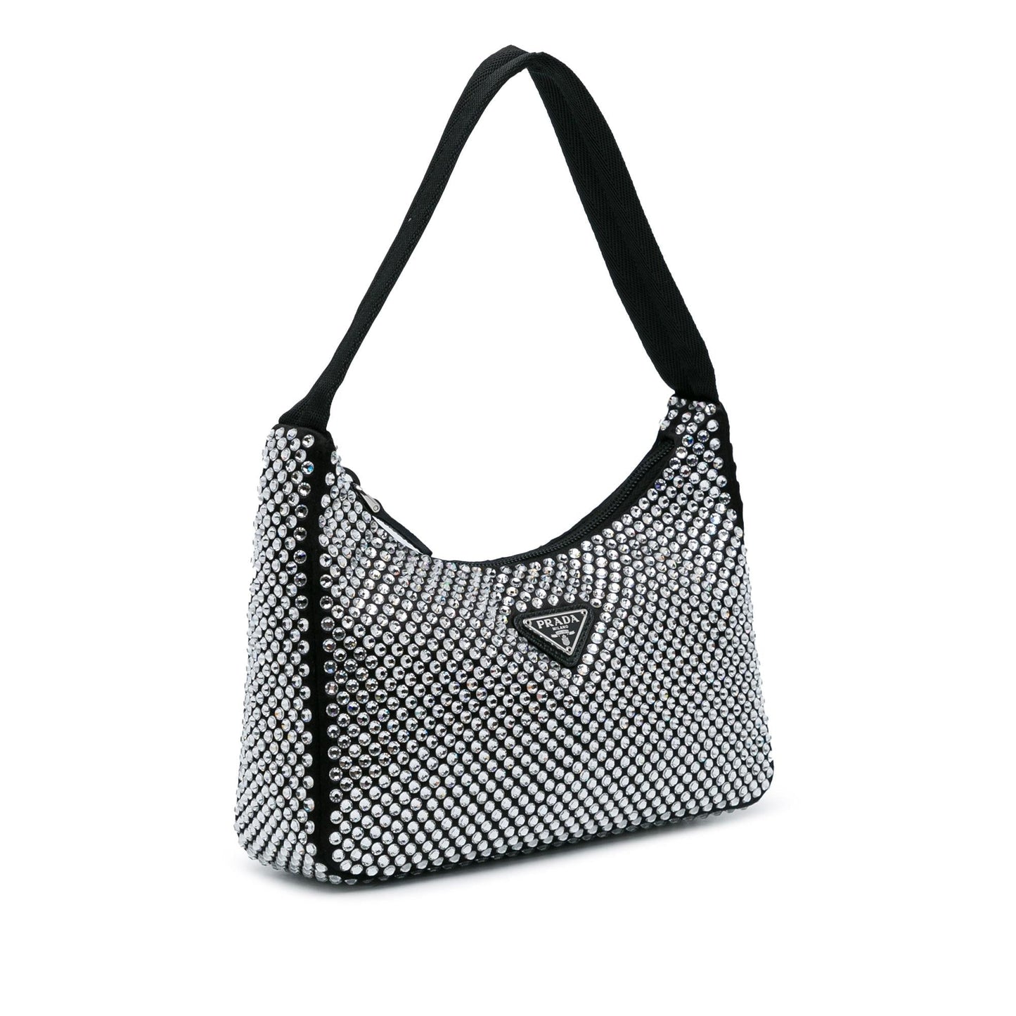 Prada Mini Satin Crystal Re-Edition 2000 Shoulder Bag (SHG-k7n60b)
