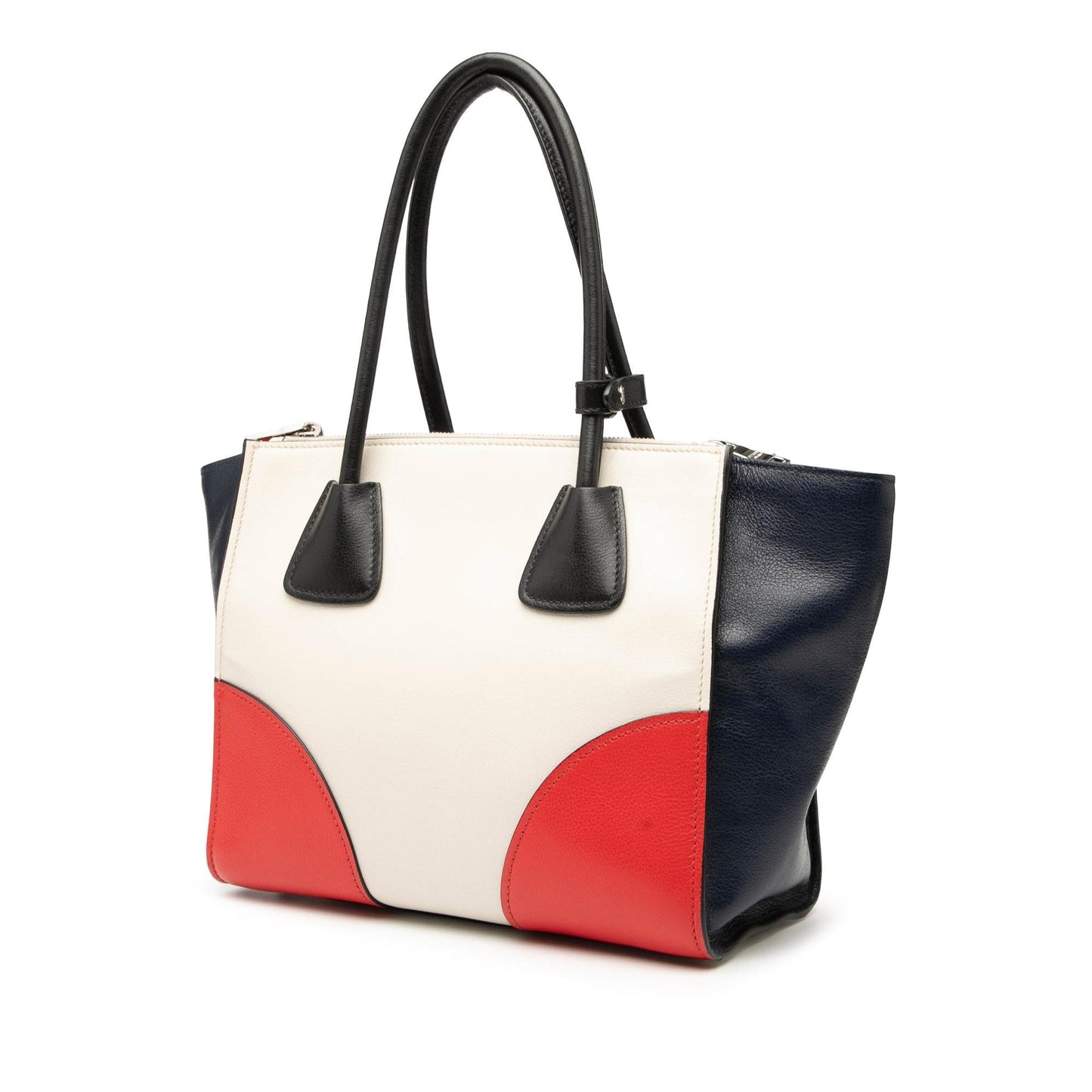 Prada Multicolor Glace Calf Twin Pocket Satchel
