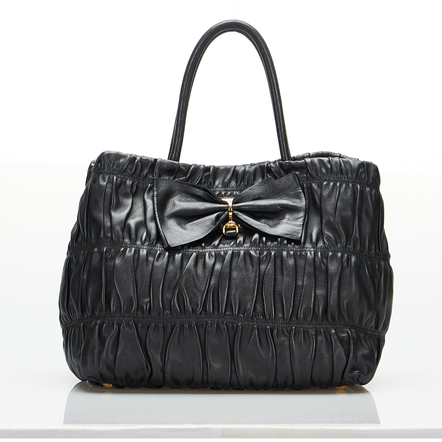 Prada Nappa Gaufre Bow Satchel (SHG-2L8Wjq)