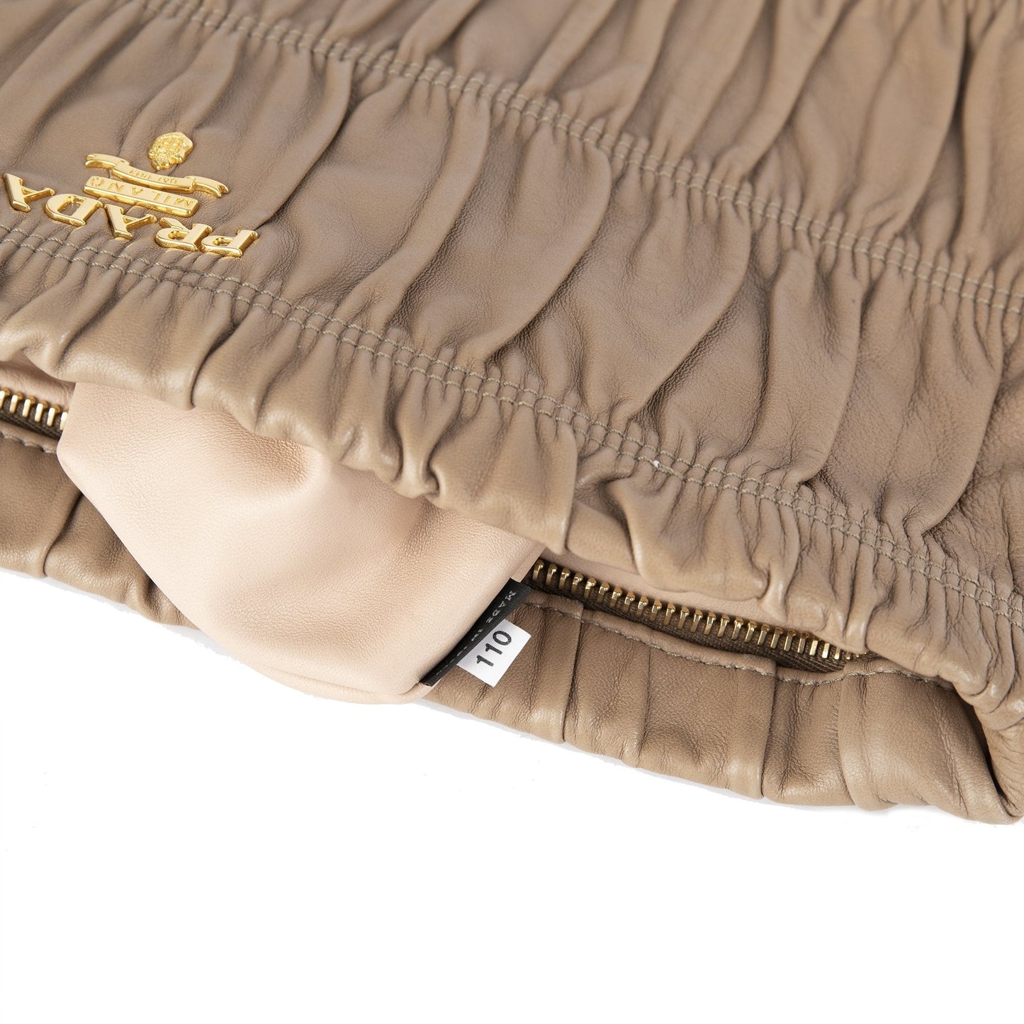 Prada Nappa Gaufre Zip Clutch