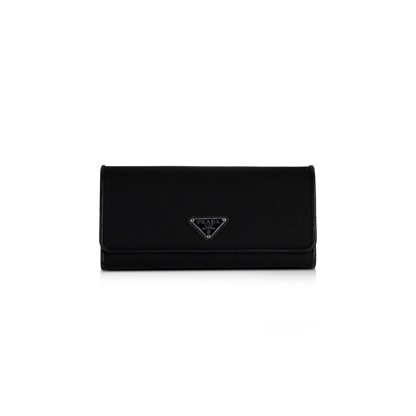 Prada Nylon & Saffiano Leather Continental Wallet