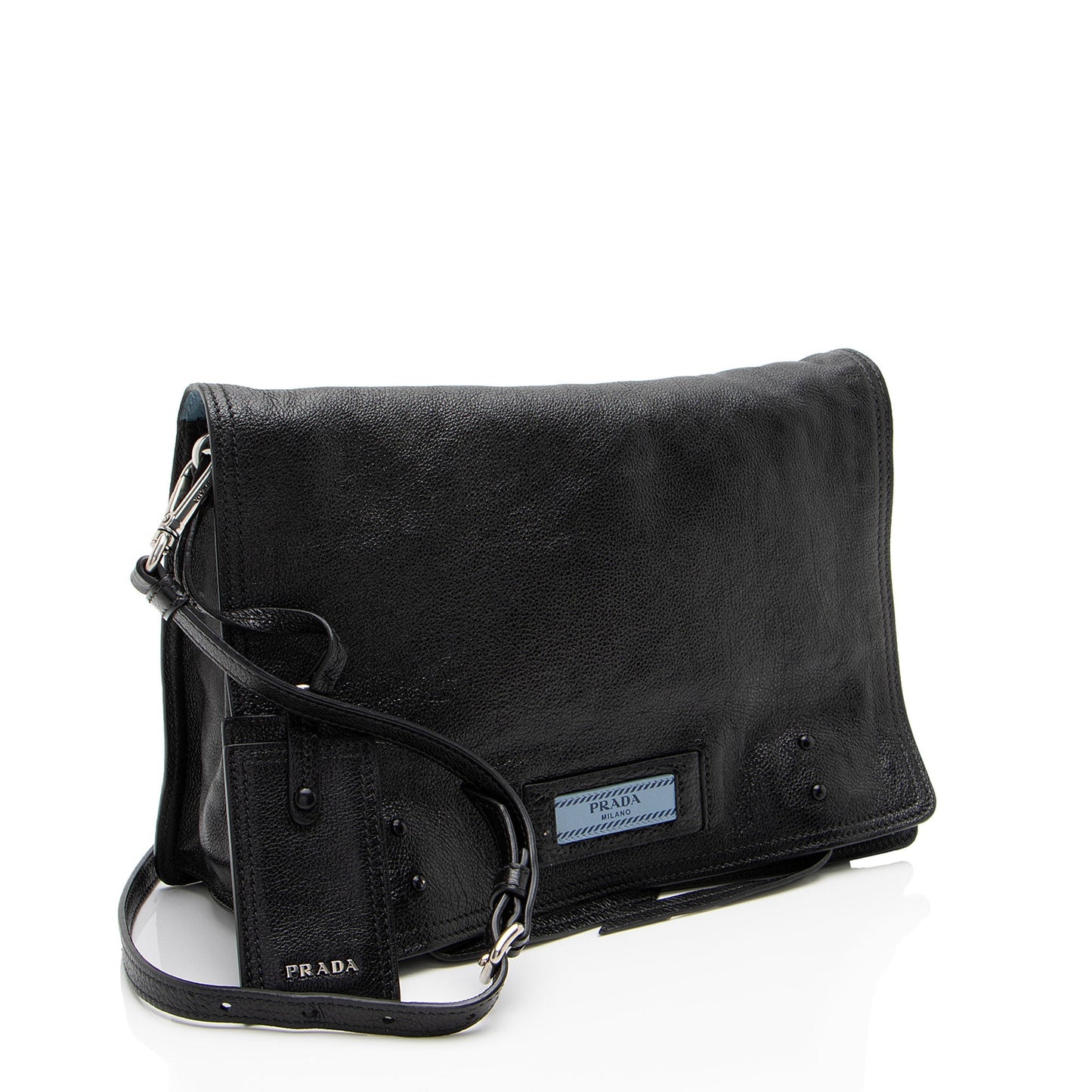 Prada Ombre Glace Calf Etiquette Flap Messenger