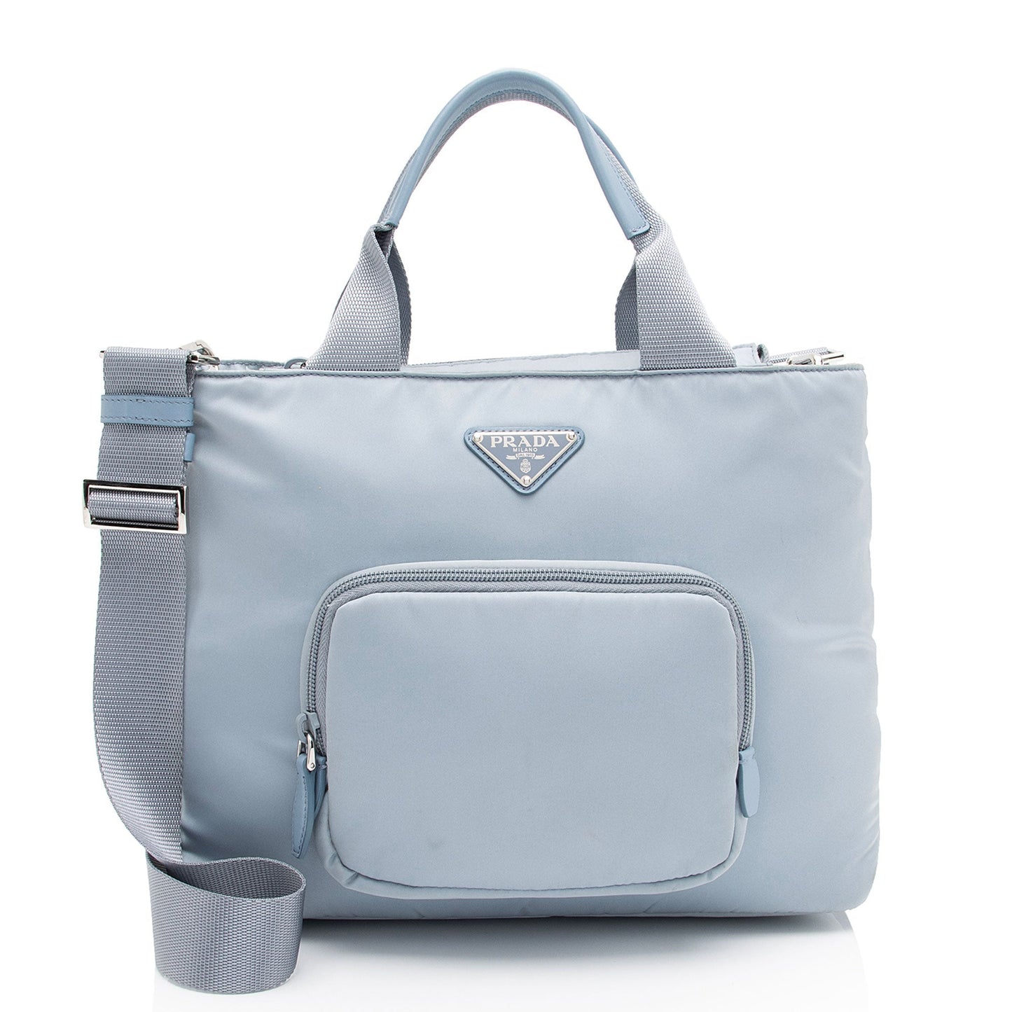 Prada Padded Re-Nylon Front Pocket Tote (SHF-GP11OG)