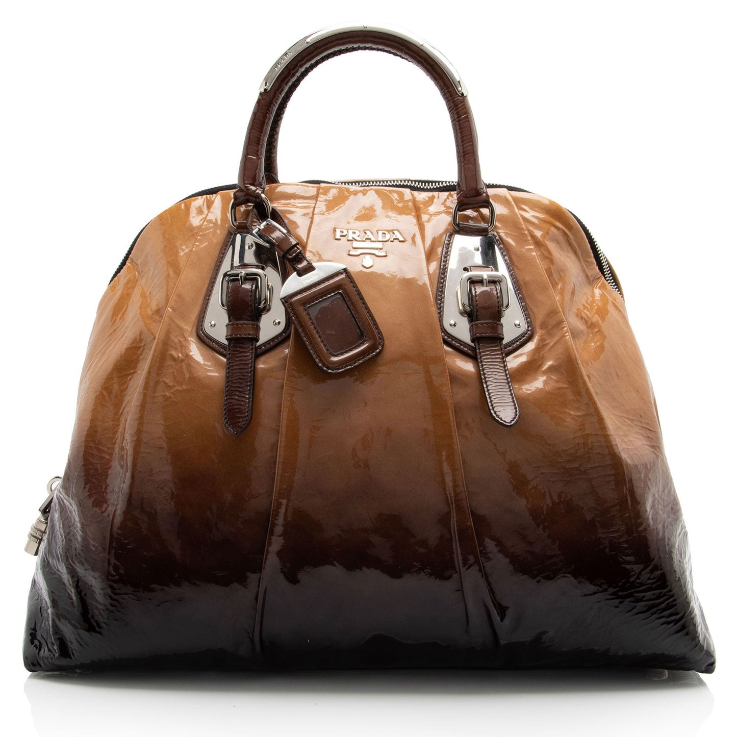 Prada Patent Leather Ombre Dome Satchel (SHF-alsIpx)