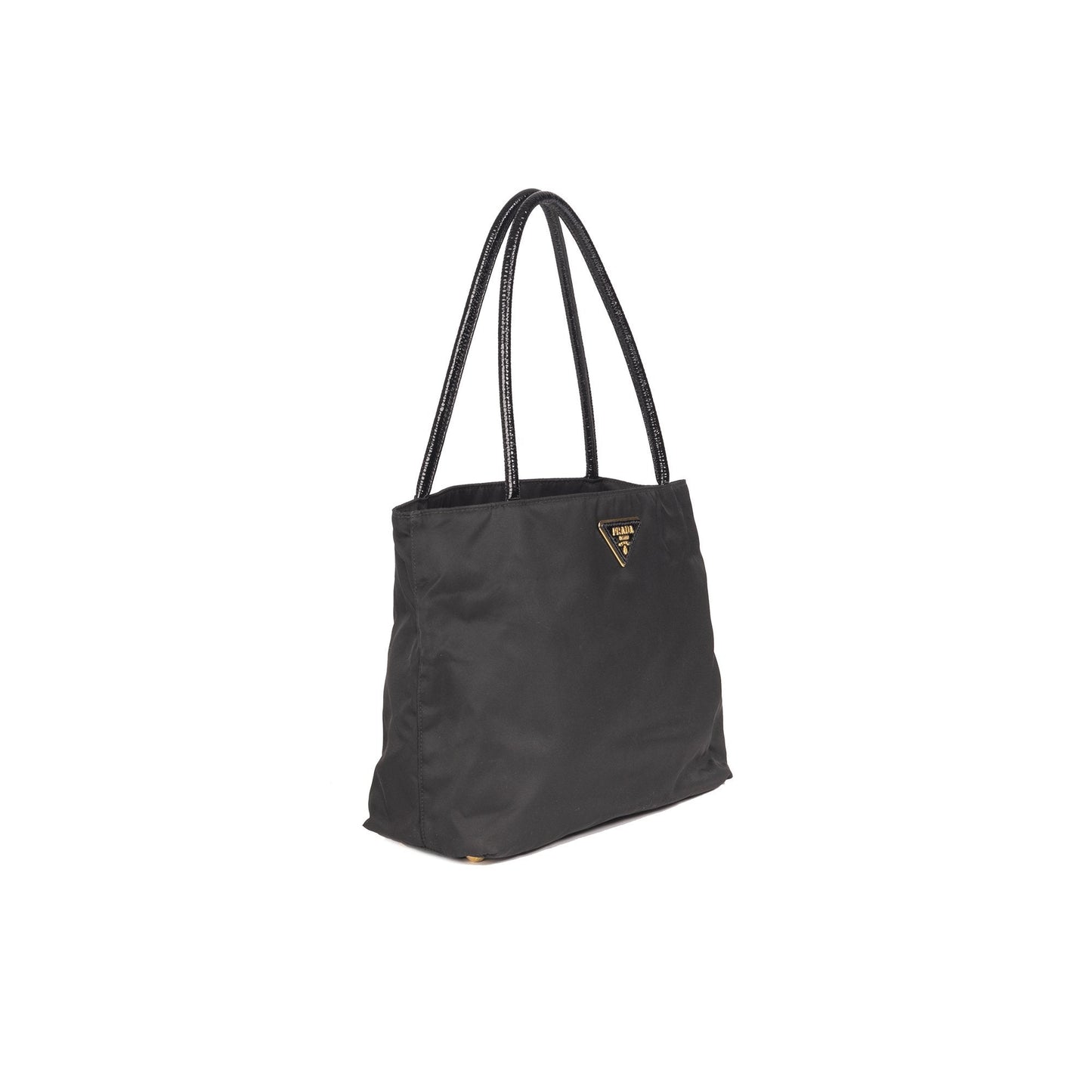 Prada Patent Leather Trimmed Tessuto Nylon Tote