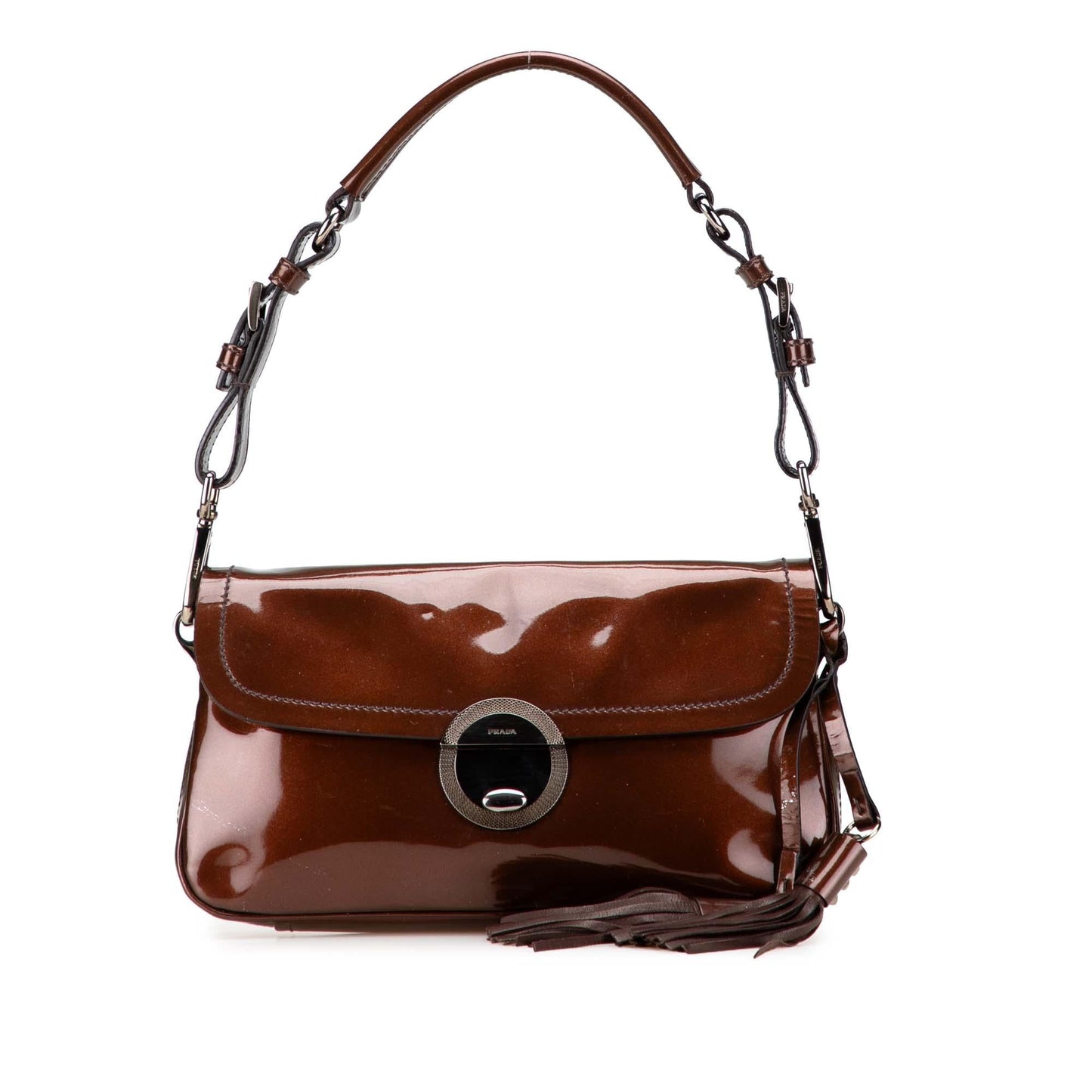 Prada Patent Tassel Shoulder Bag