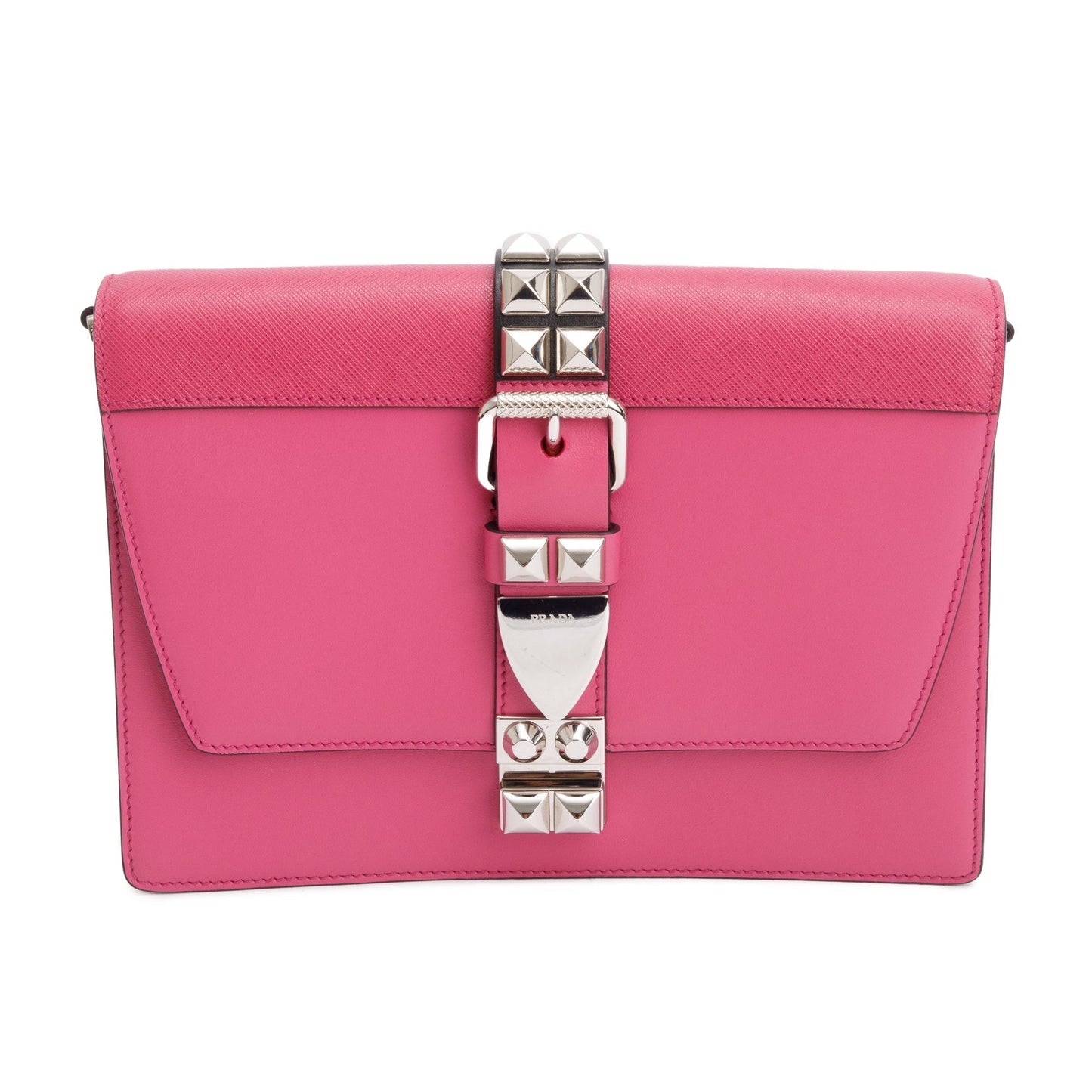 Prada Pink Saffiano City Calf Leather Elektra Bag