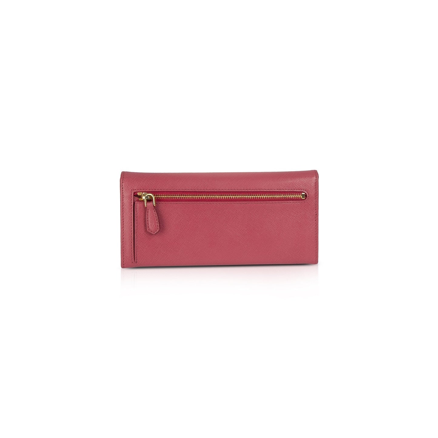 Prada Pink Saffiano Continental Wallet