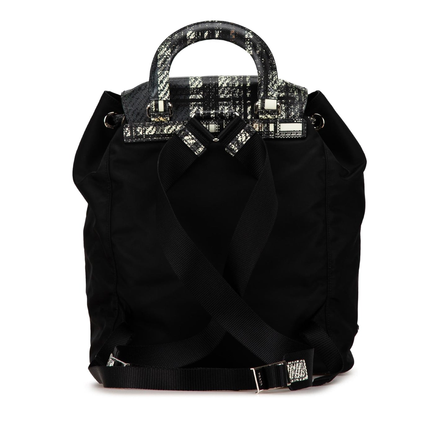 Prada Printed Saffiano Trimmed Tessuto Backpack (SHG-PIB586)