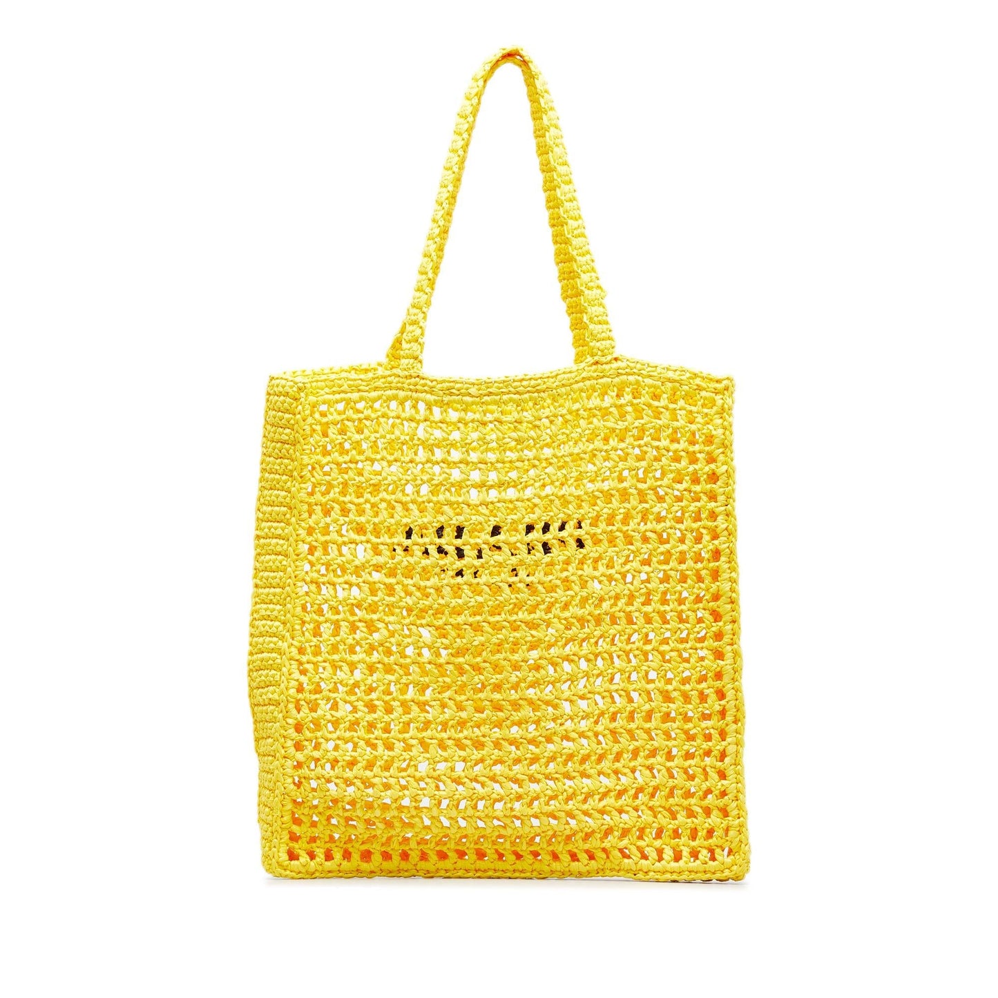 Prada Raffia Logo Tote