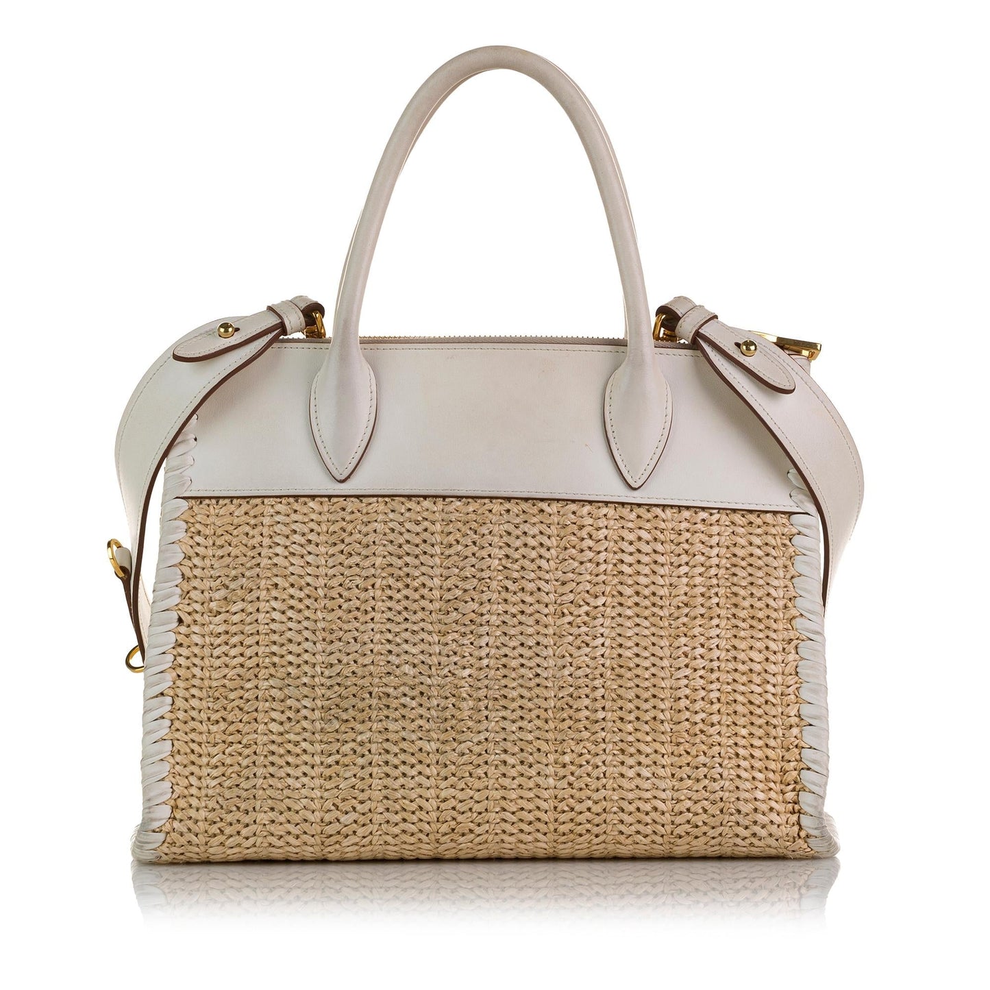Prada Raffia Paradigme Satchel (SHG-IXn4CG)