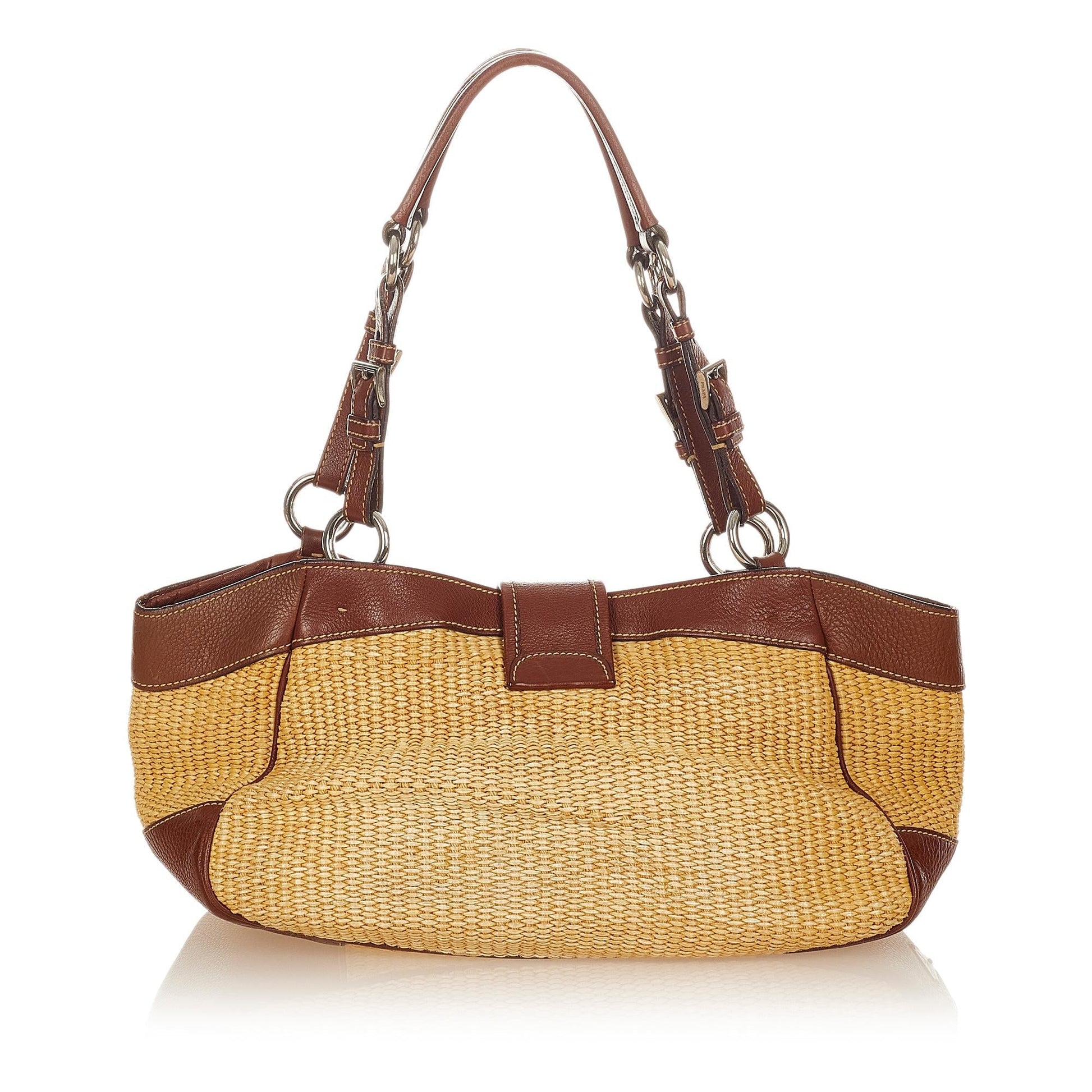 Prada Raffia Shoulder Handbag - Ewore Bags