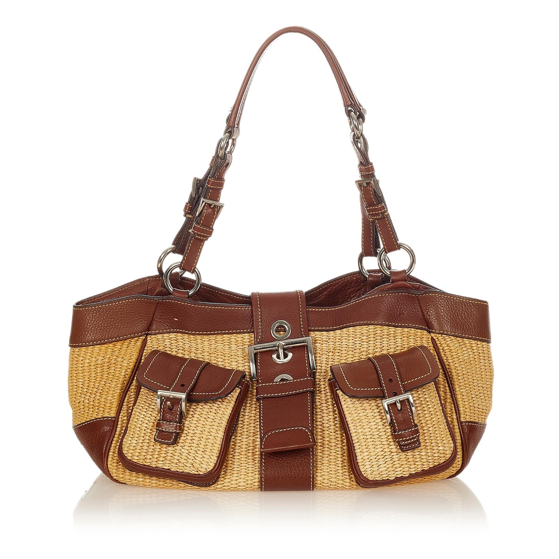 Prada Raffia Shoulder Handbag - Ewore Bags