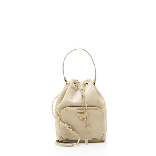 Prada Re-Nylon Duet Drawstring Bucket Bag