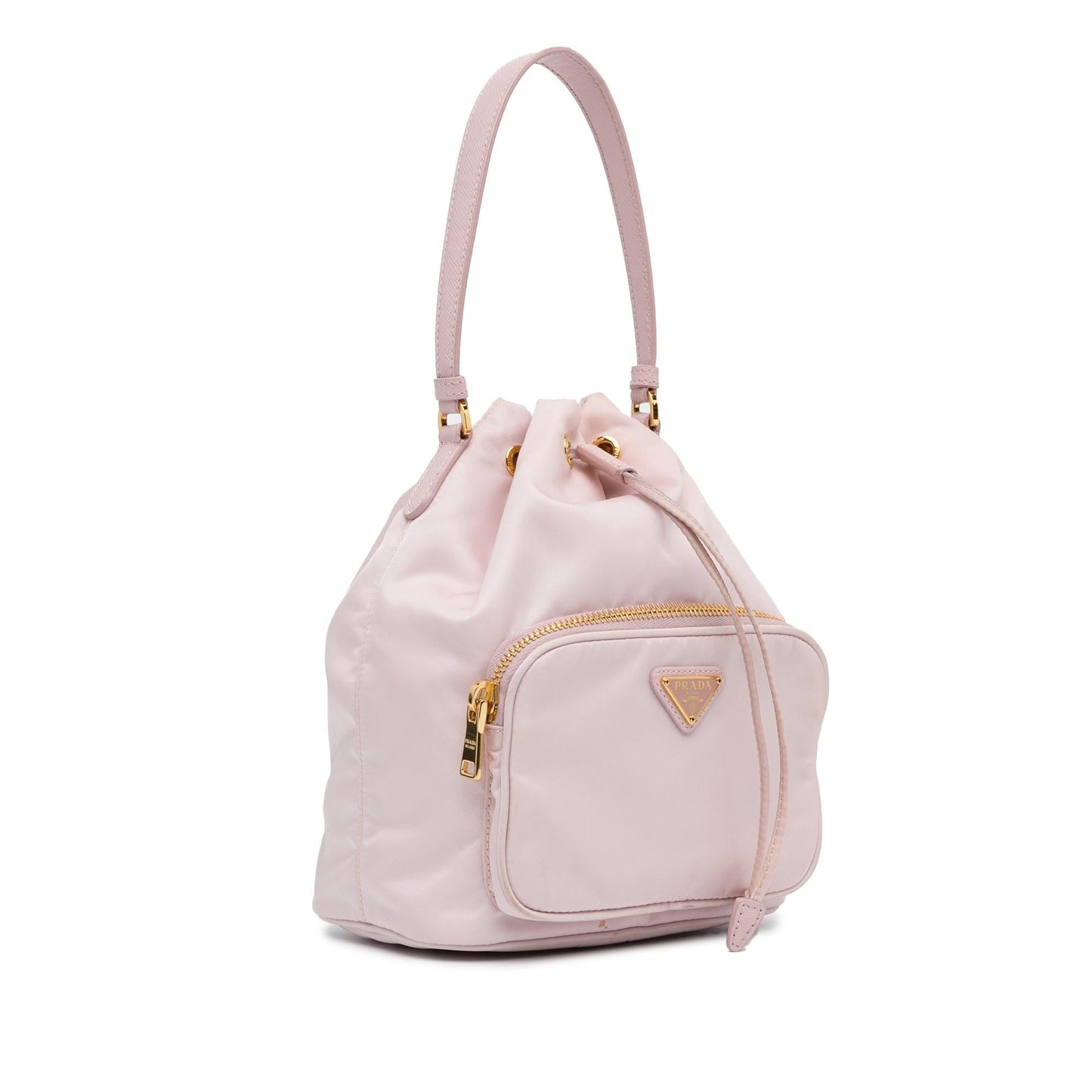 Prada Re-Nylon Saffiano Trimmed Duet Bucket Bag (SHG-Ckwvzz)