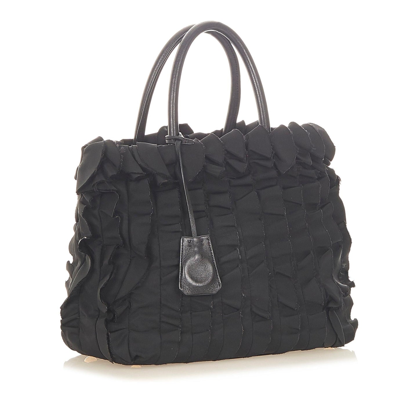Prada Ruffled Tessuto Tote Bag (SHG-31652)