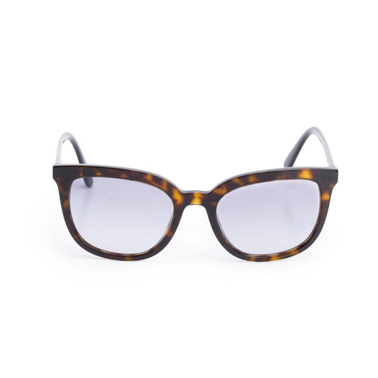 Prada SPR 03X Havana Acetate Pilot Cat Eye Sunglasses