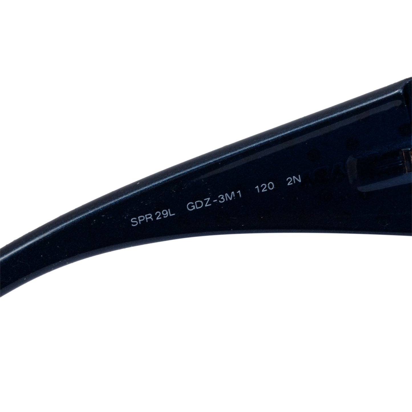 Prada SPR 29L Blue Acetate Studded Shield Sunglasses