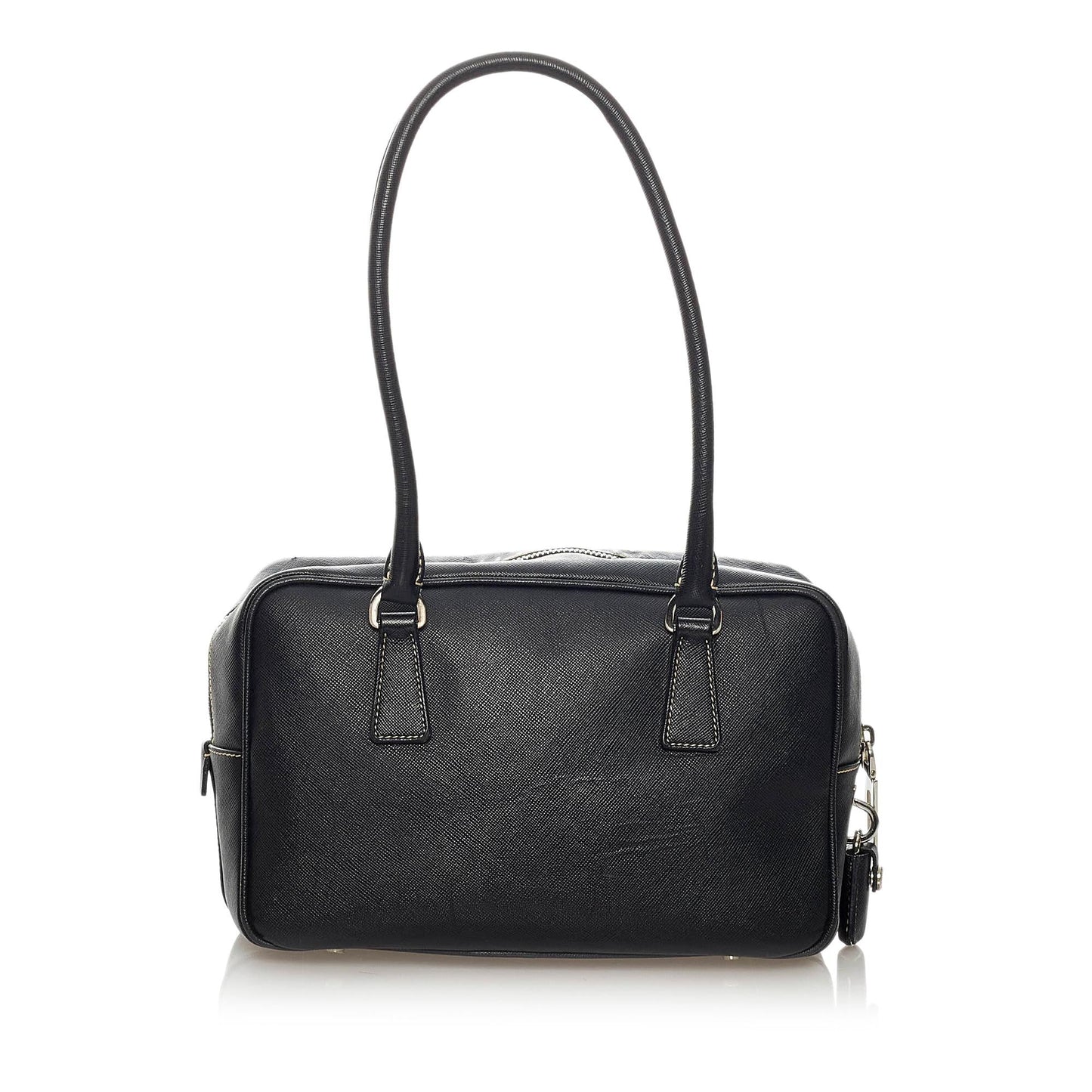 Prada Saffiano Bauletto Handbag (SHG-29373)