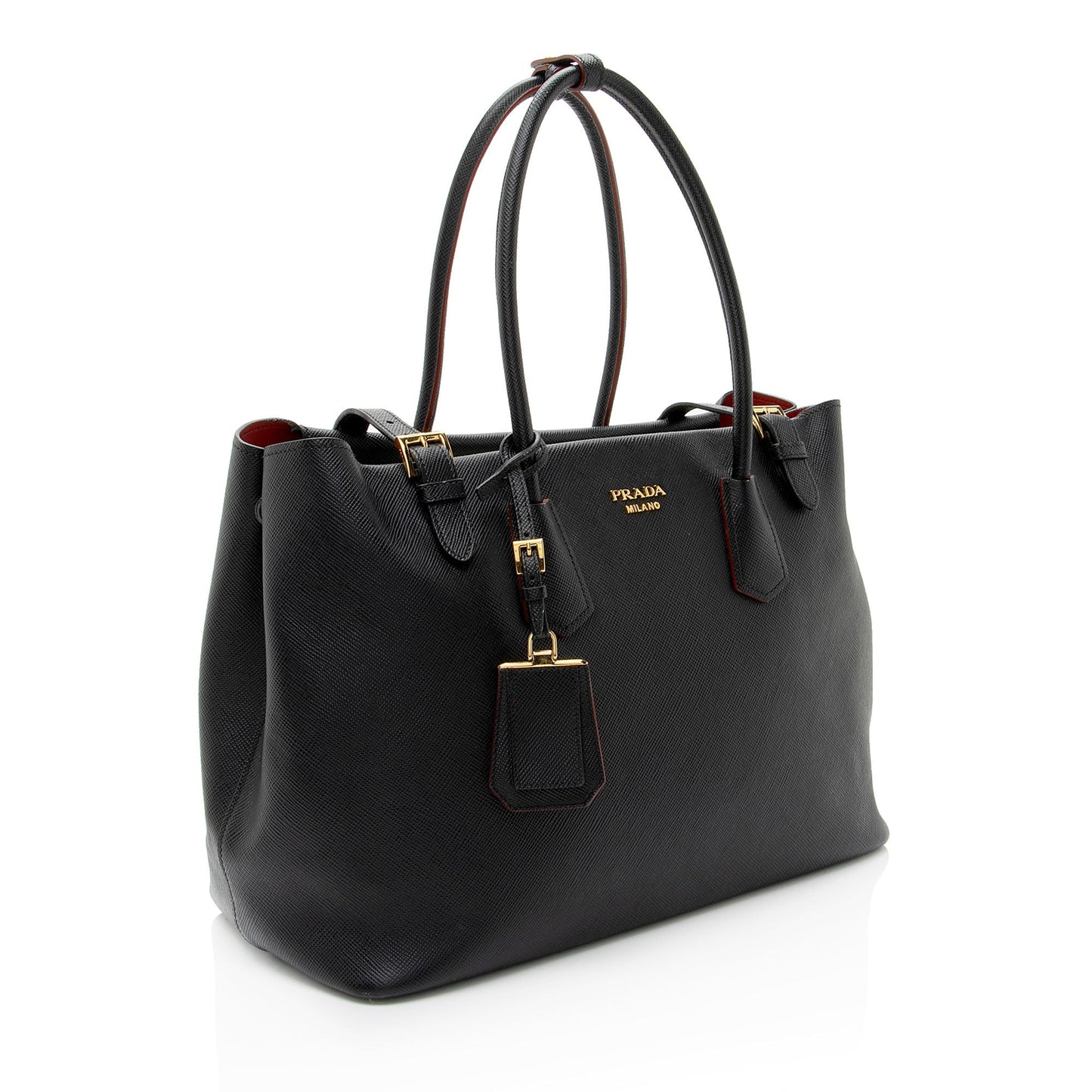 Prada Saffiano Buckle Tote