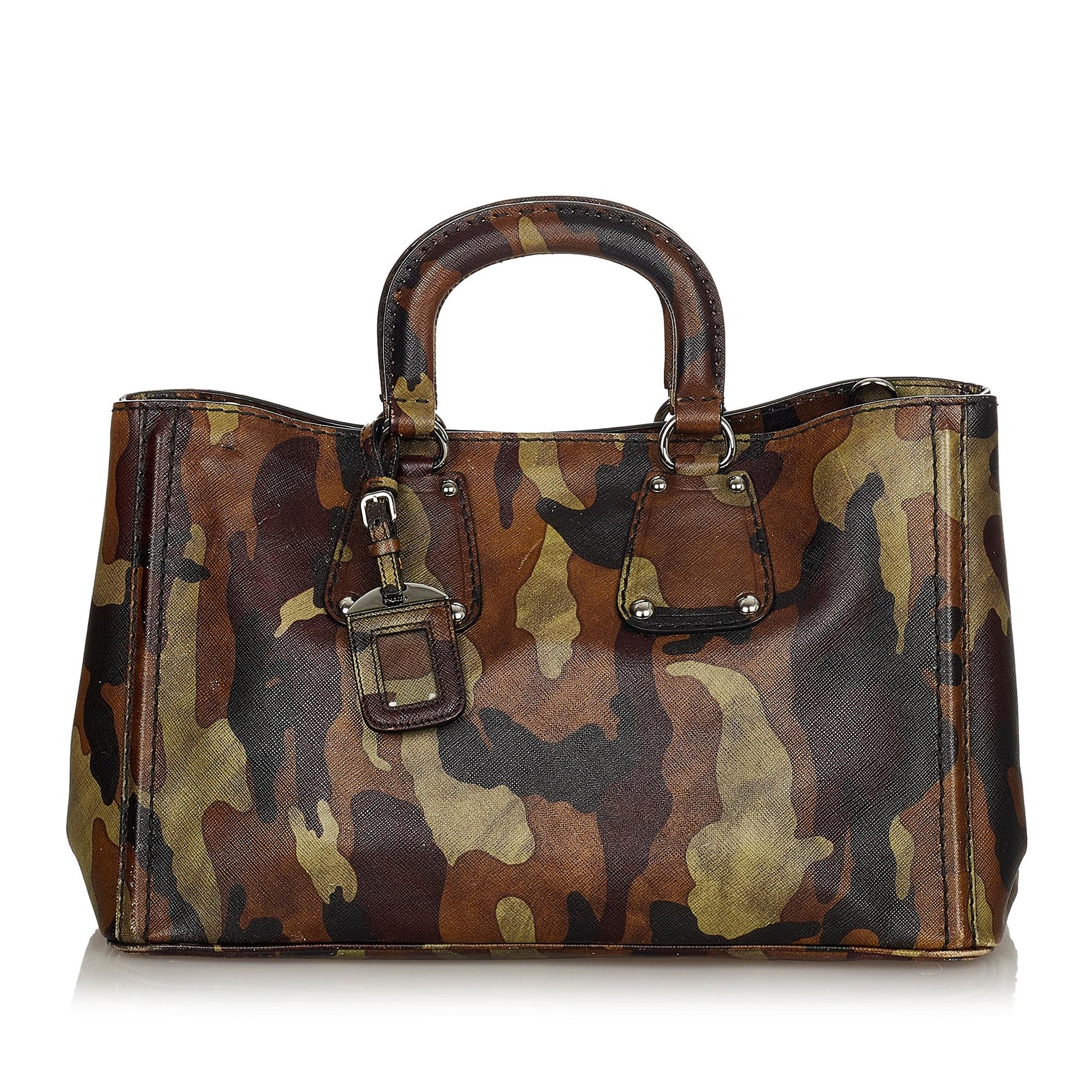 Prada Saffiano Camouflage Satchel - Ewore Bags
