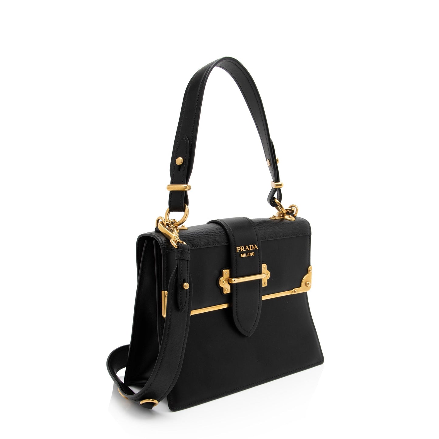 Prada Calfskin Cahier Top Handle (SHF-1Td68q)