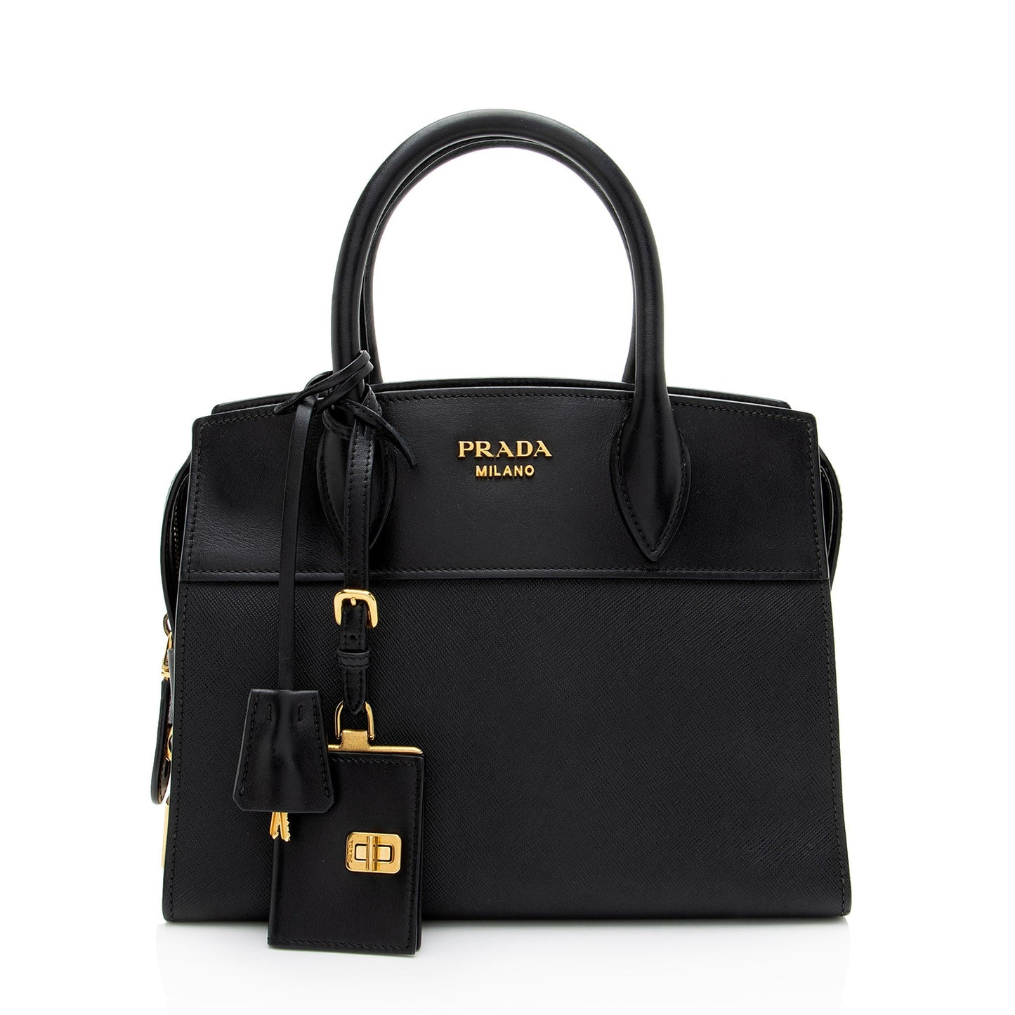 Prada Saffiano City Calf Esplanade Small Tote
