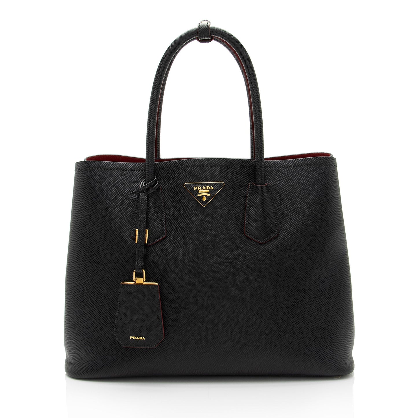Prada Saffiano Cuir Double Handle Medium Tote (SHF-FC0rV6)