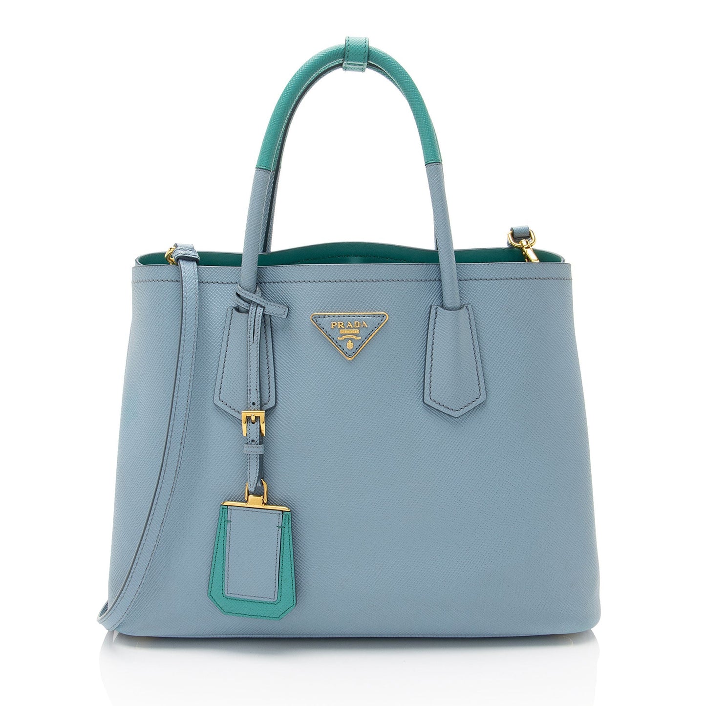 Prada Saffiano Cuir Double Handle Medium Tote