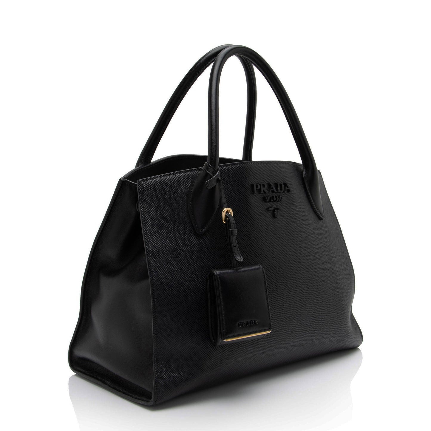 Prada Saffiano Cuir Leather Monochrome Medium Tote
