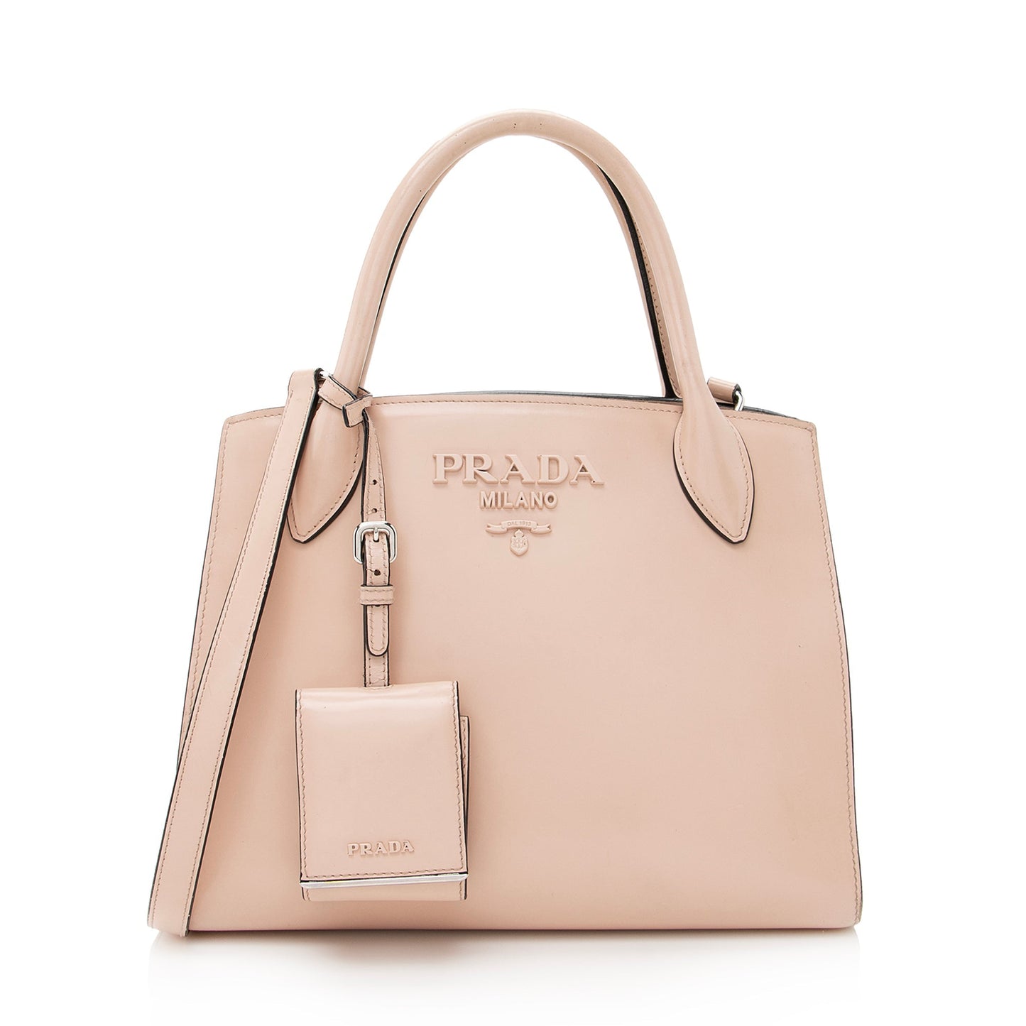 Prada Saffiano Cuir Leather Monochrome Tote (SHF-22650)