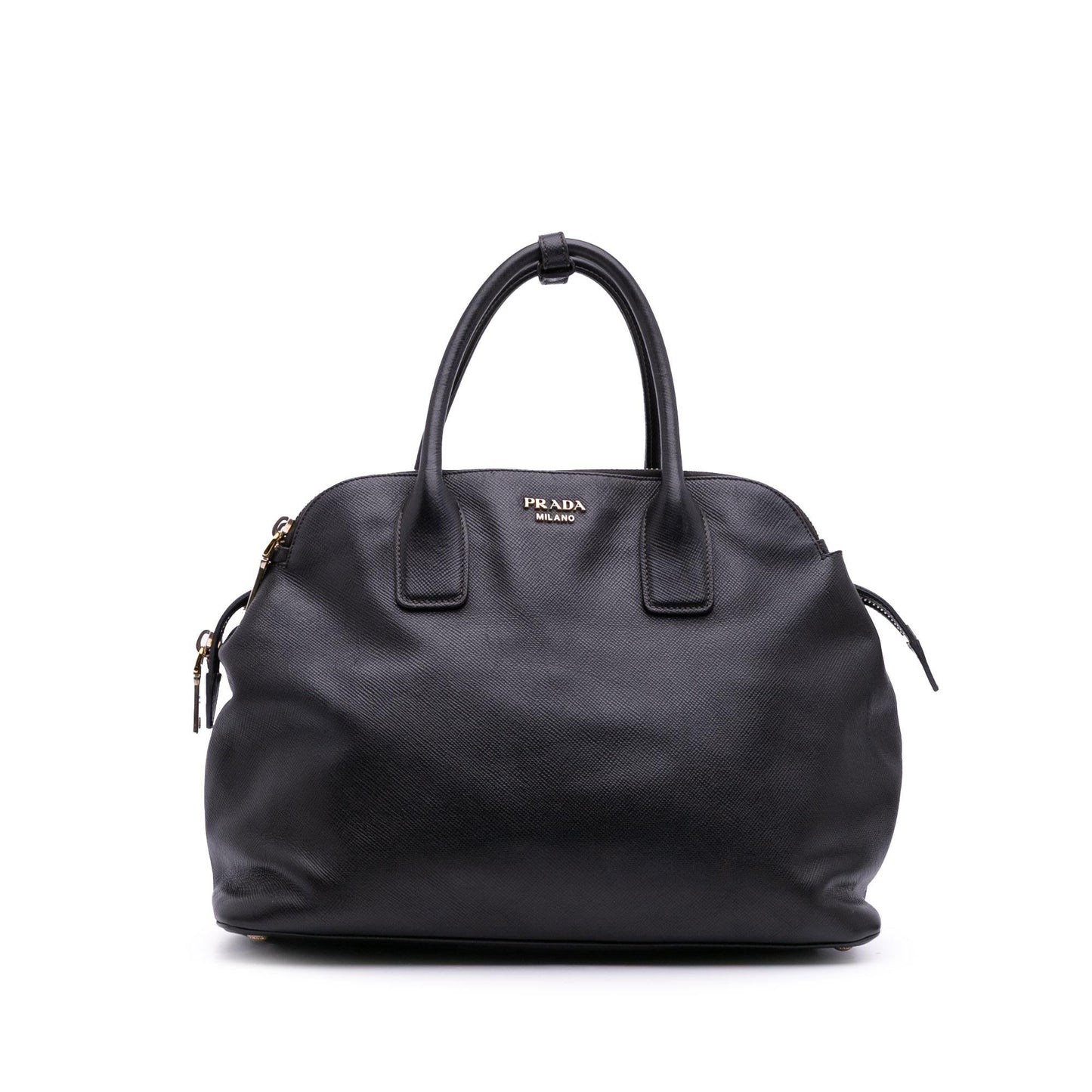 Prada Saffiano Cuir Triple Zip Dome Top Handle Bag