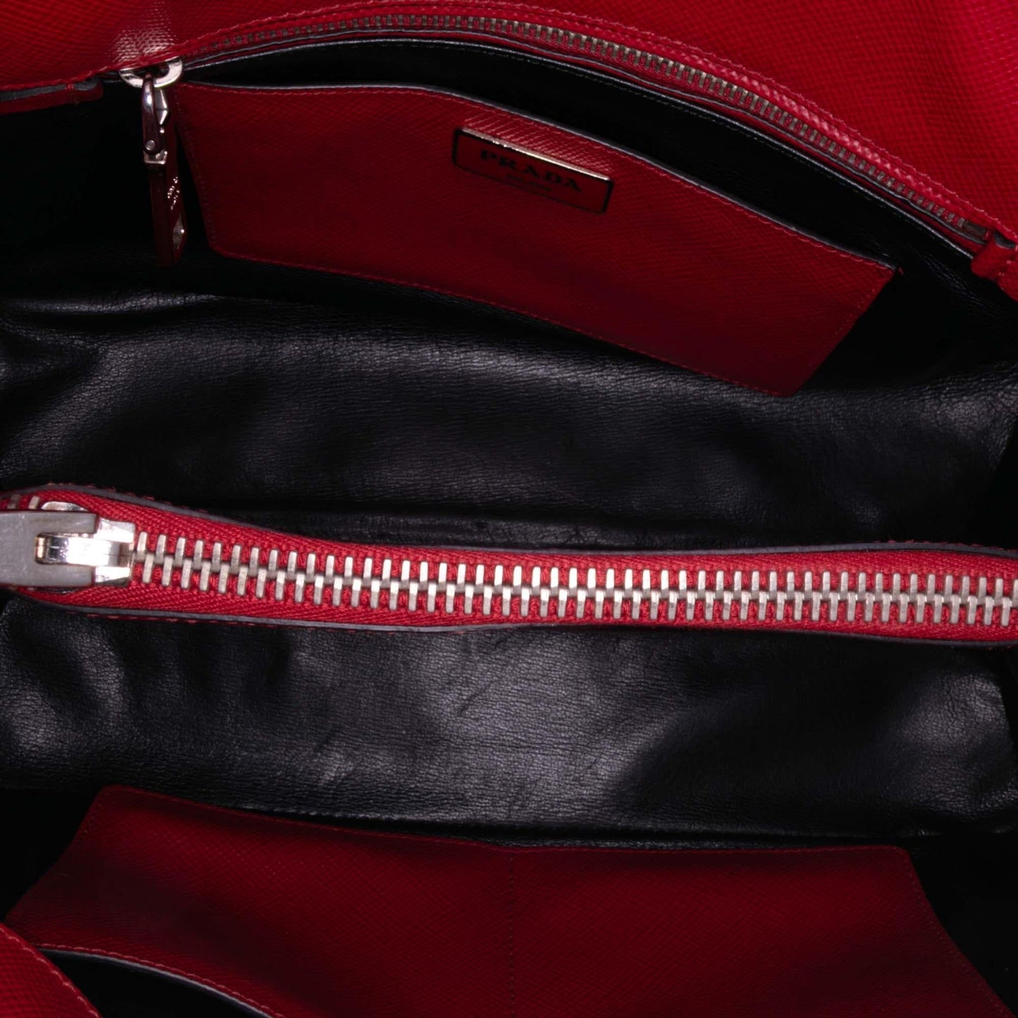 Prada Saffiano Cuir Turnlock Twin Satchel
