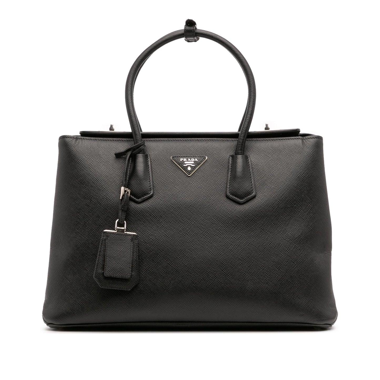 Prada Saffiano Cuir Turnlock Twin Satchel