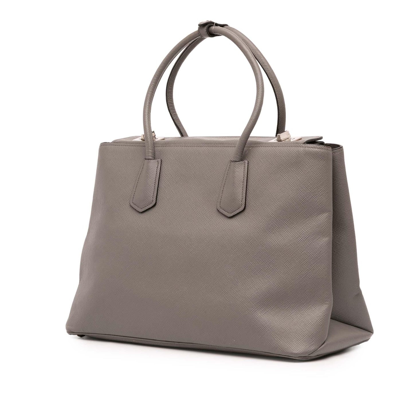 Prada Saffiano Cuir Turnlock Twin Satchel