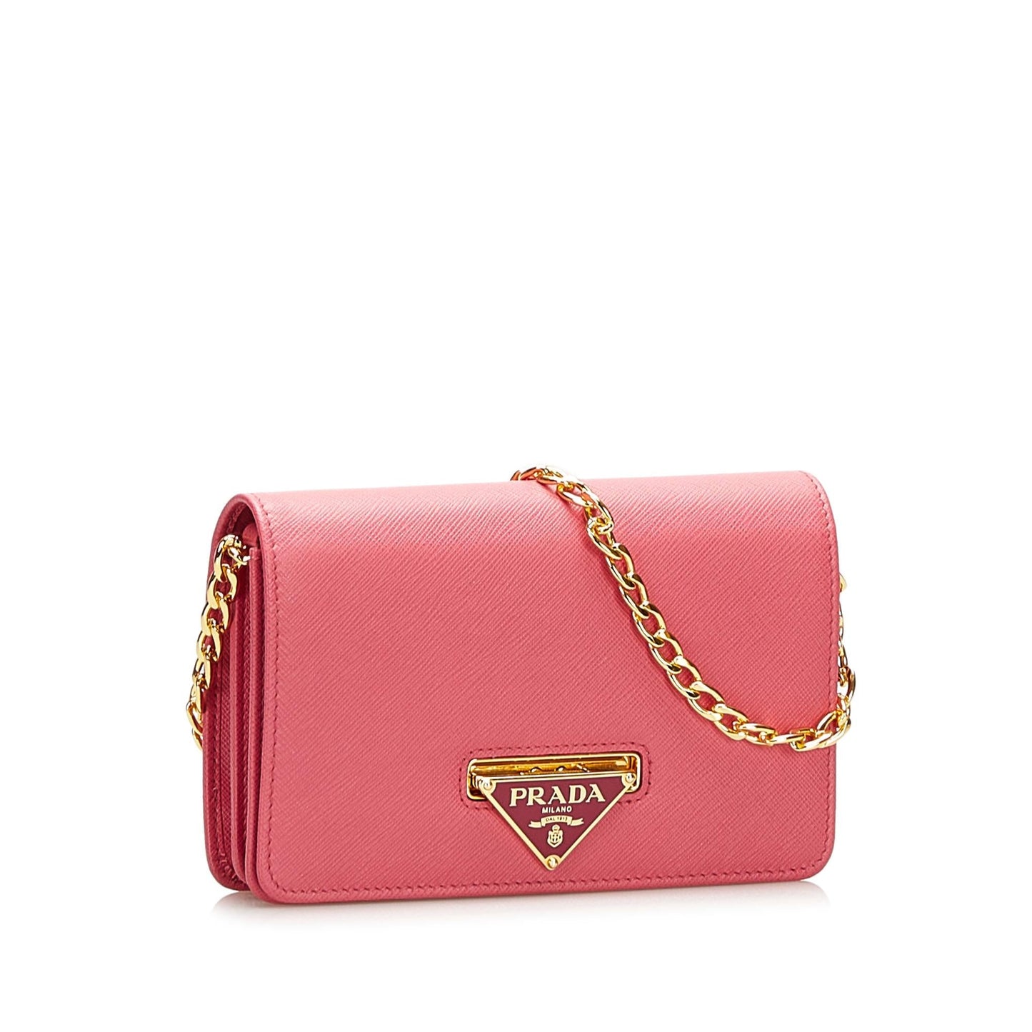 Prada Saffiano Flip Lock Wallet on Chain (SHG-35624)
