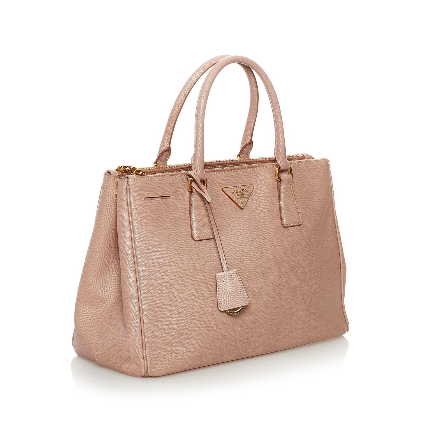 Prada Saffiano Galleria Double Zip Satchel (SHG-32285)