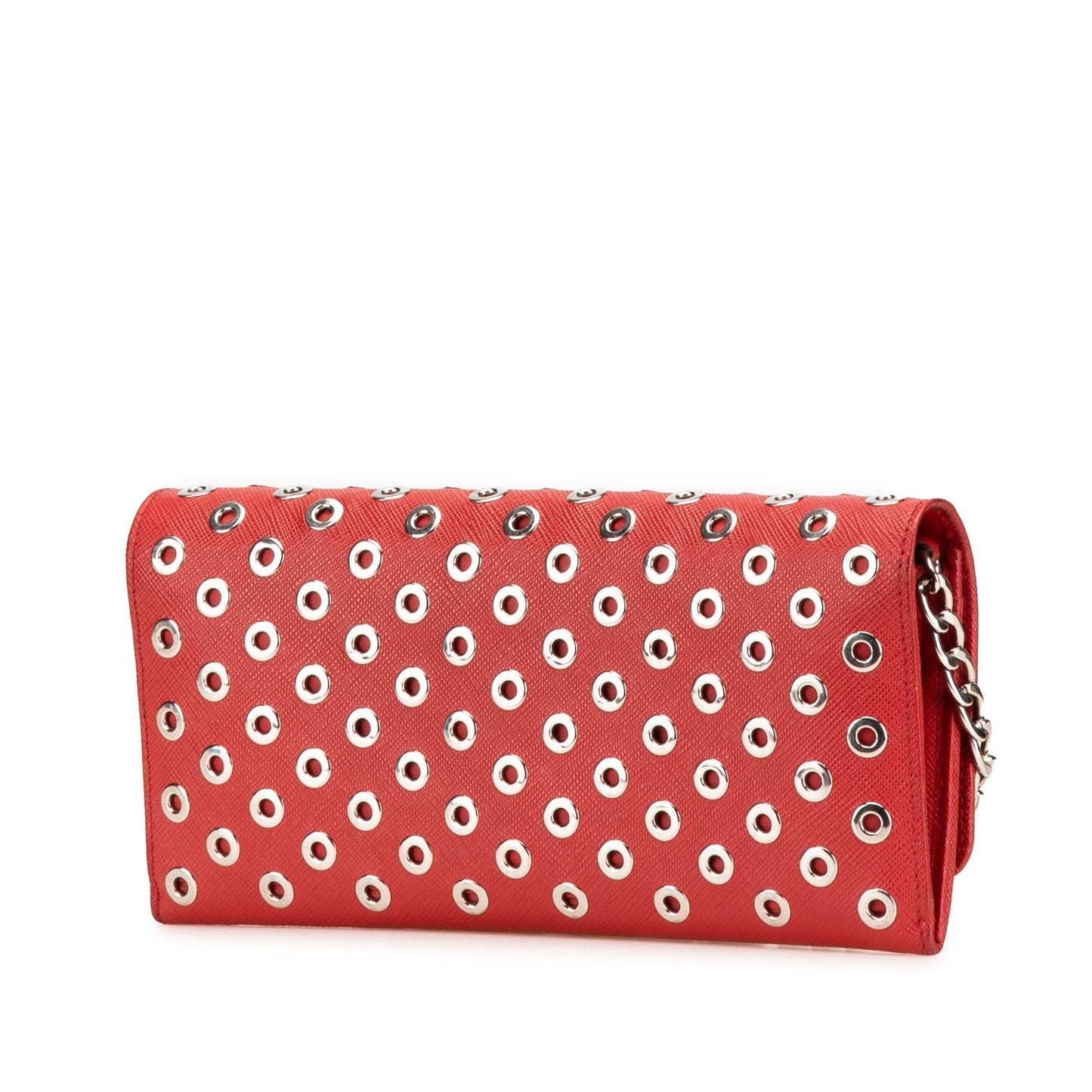 Prada Saffiano Grommet Wallet On Chain