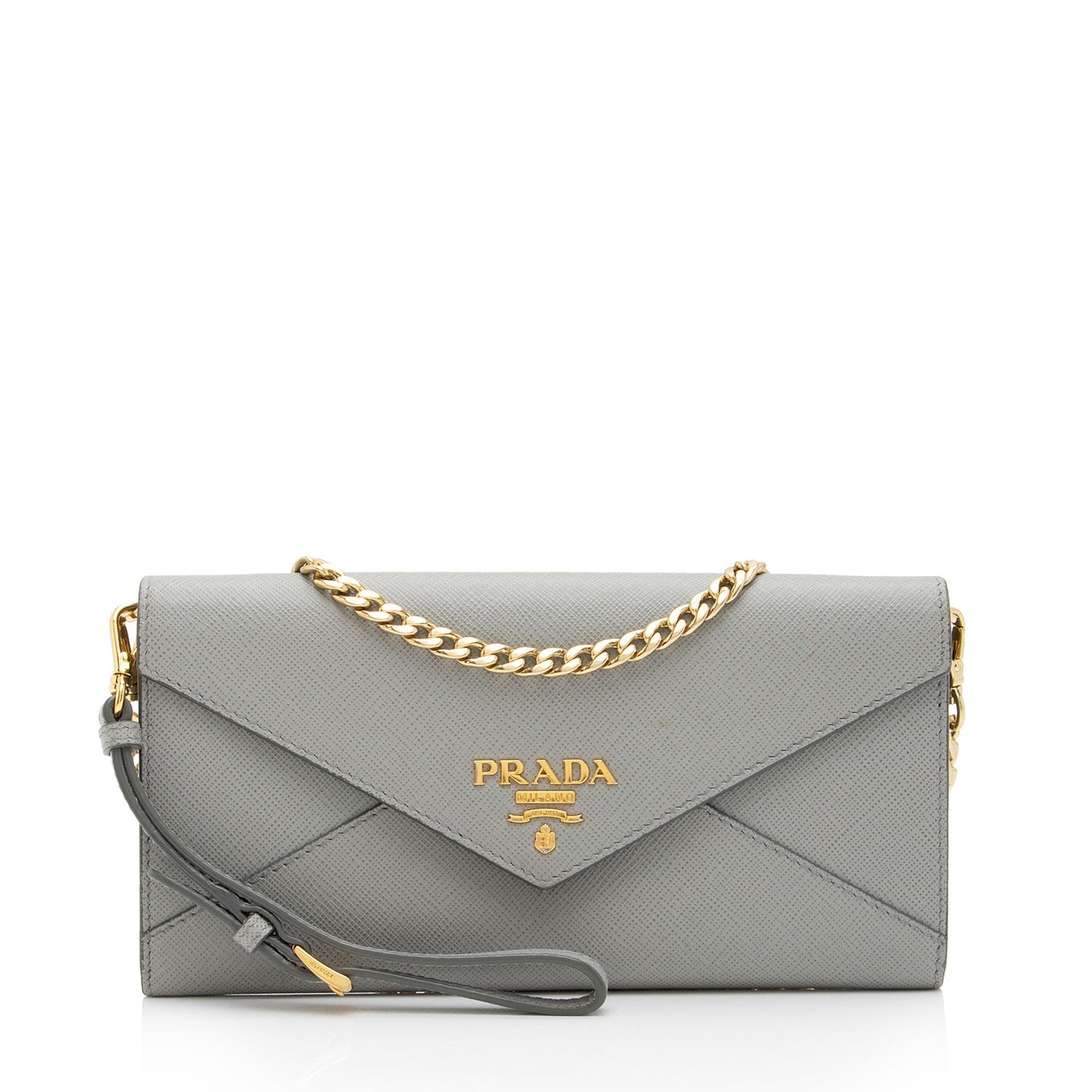 Prada Saffiano Leather Envelope Wallet on Chain Bag (SHF-97HrAQ)