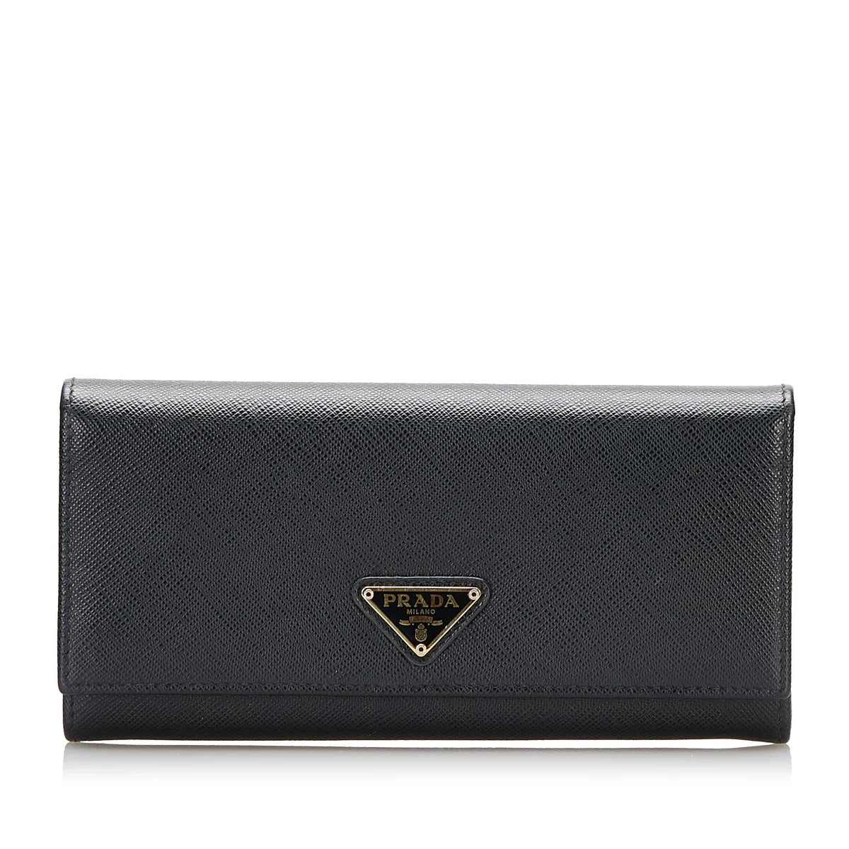 PRADA SAFFIANO LEATHER LUX VINTAGE CONTINENTAL WALLET