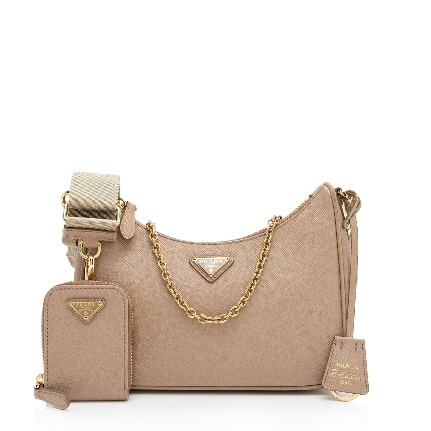 Prada Saffiano Leather Re-Edition 2005 Crossbody Bag (SHF-ubhfYy)