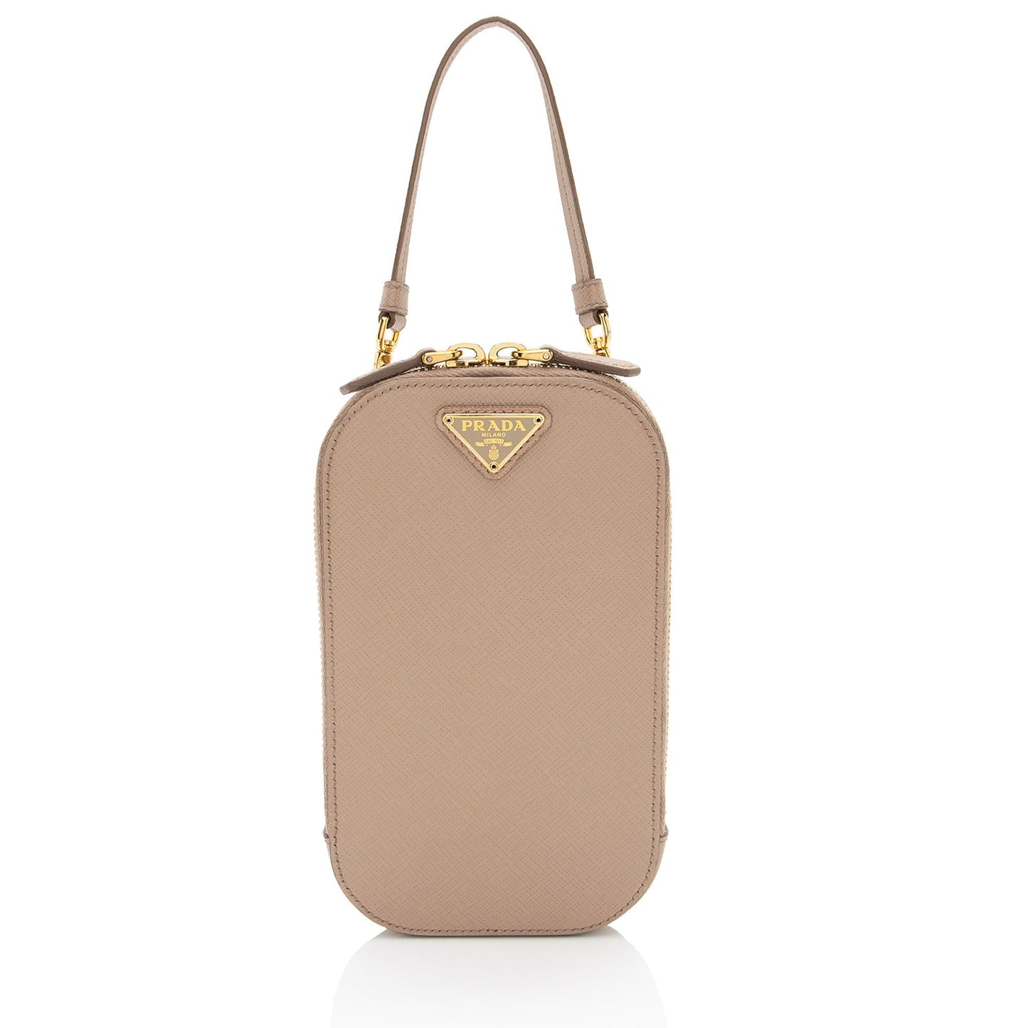 Prada Saffiano Leather Triangle Mini Bag (SHF-Zgh18V)