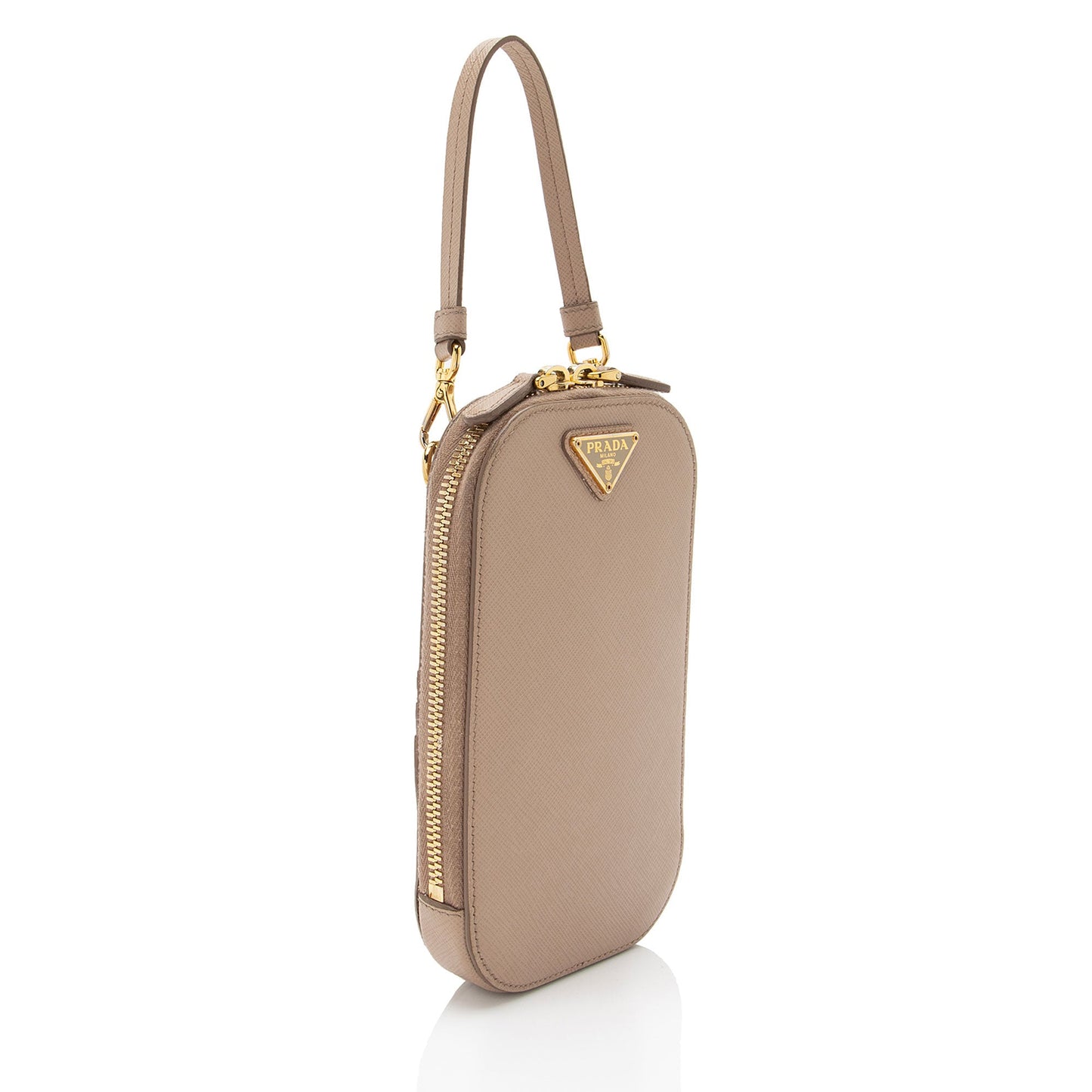 Prada Saffiano Leather Triangle Mini Bag (SHF-Zgh18V)
