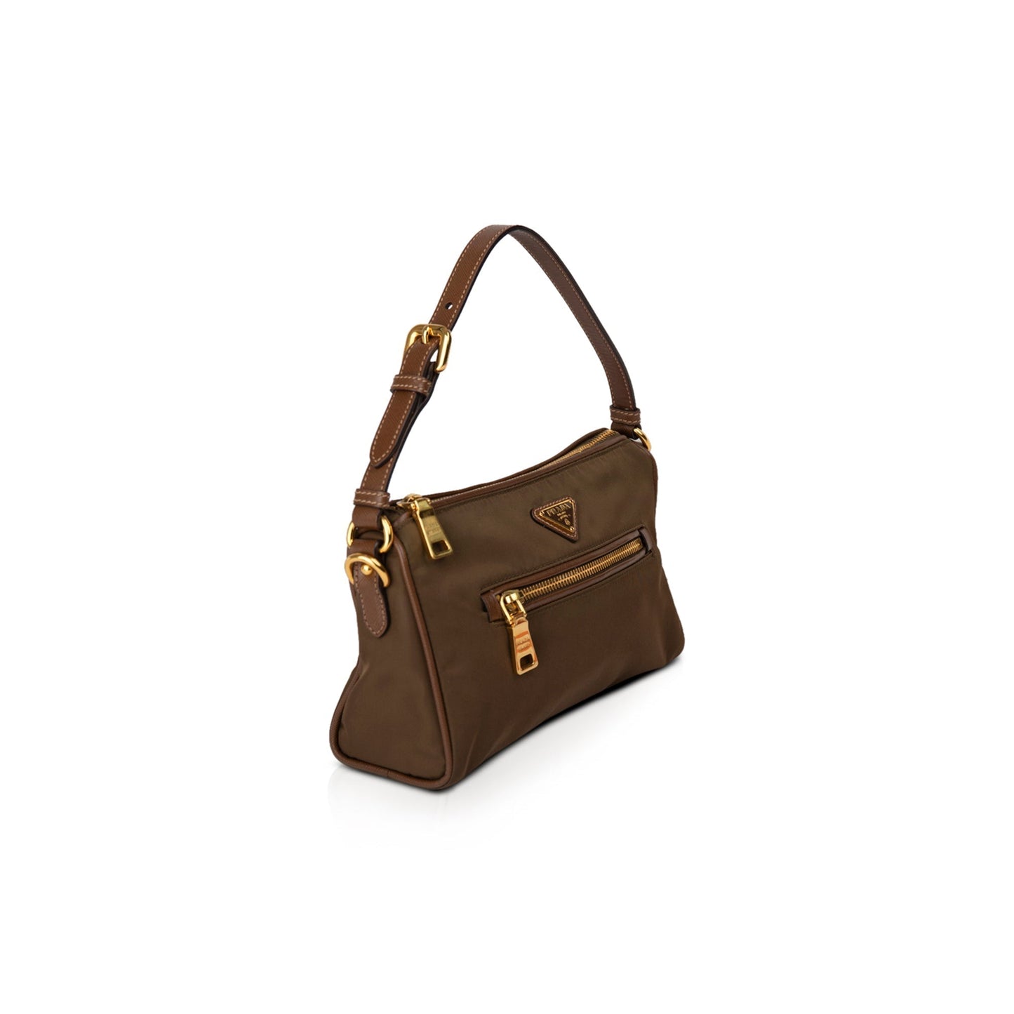 Prada Saffiano Leather Trimmed Tessuto Nylon Camera Bag