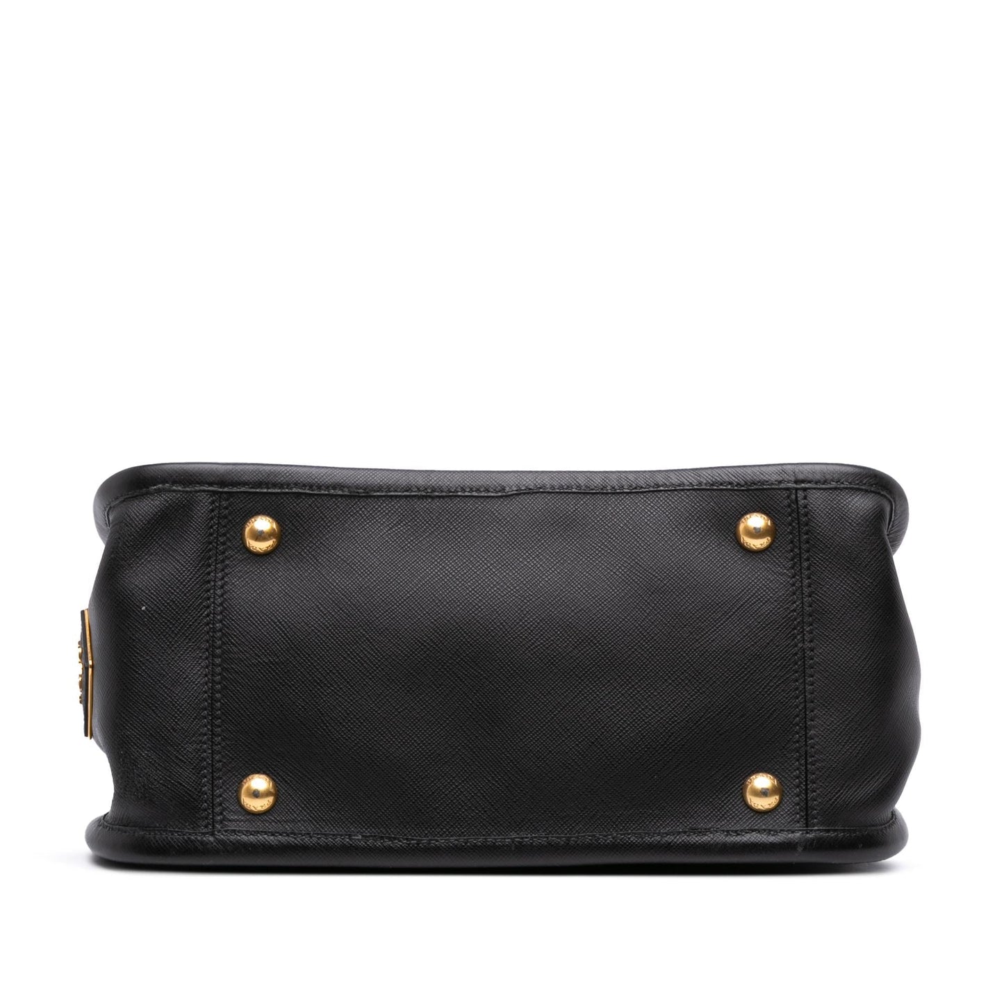Prada Saffiano Lucido Top Handle Frame Tote