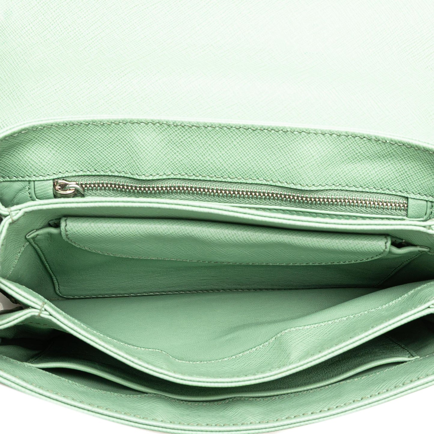 Prada Saffiano Lux Chain Lock Flap