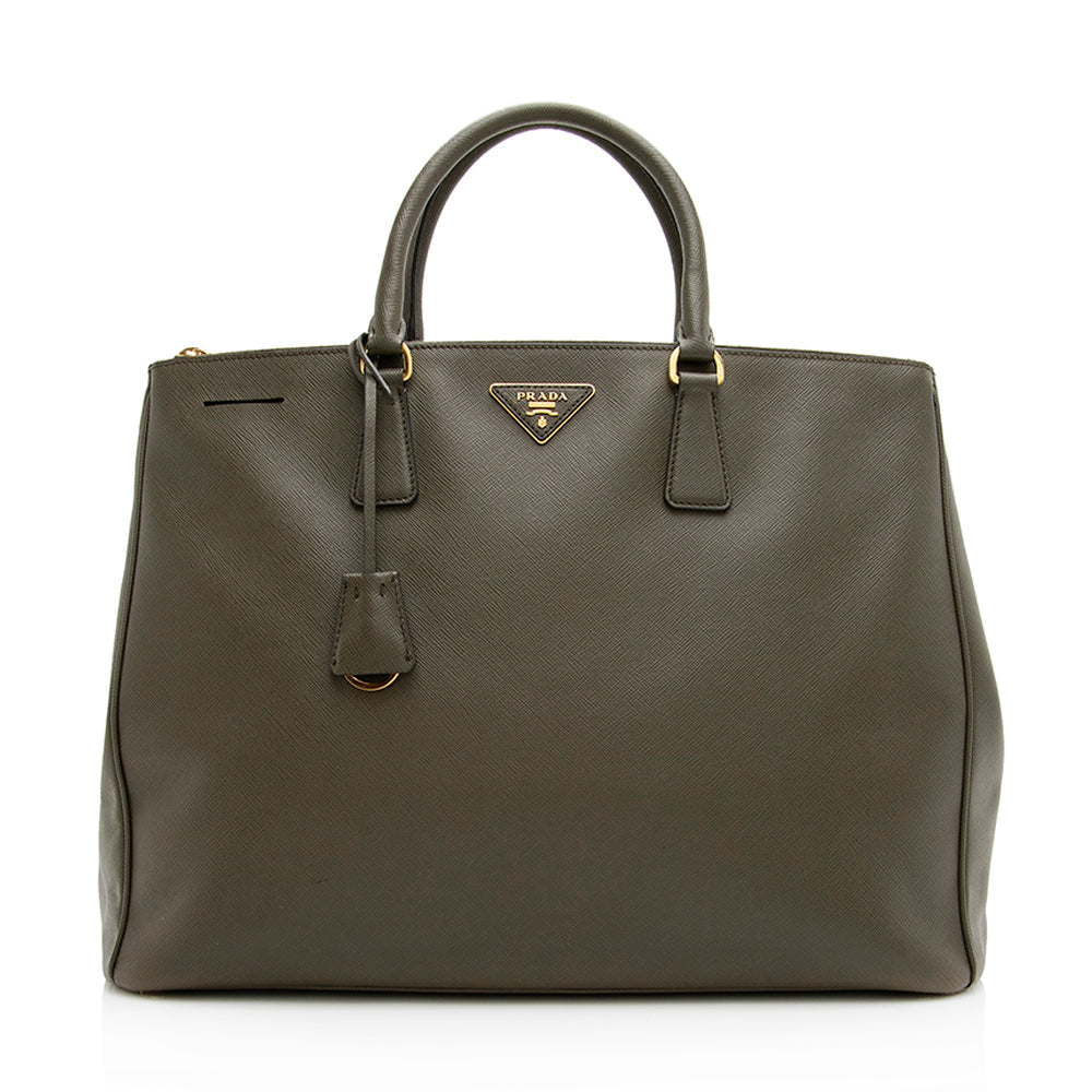 Prada Saffiano Lux Double-Zip Large Tote (SHF-19891)