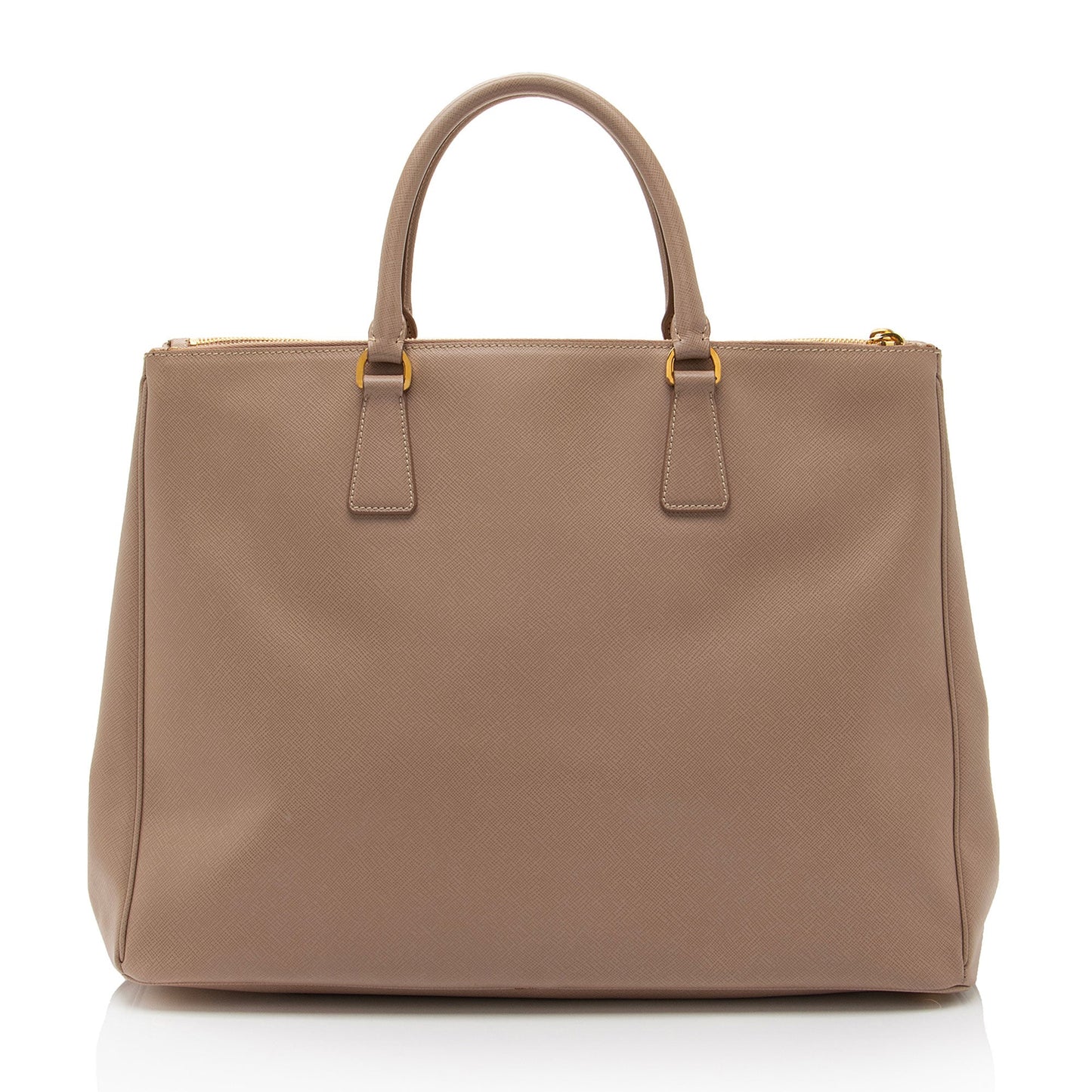 Prada Saffiano Lux Double Zip Large Tote (SHF-0mQq6u)
