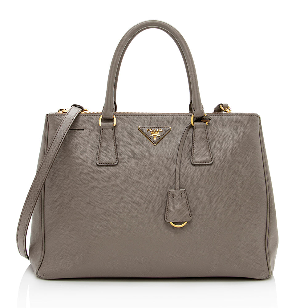 Prada Saffiano Lux Double-Zip Medium Tote (SHF-16529)